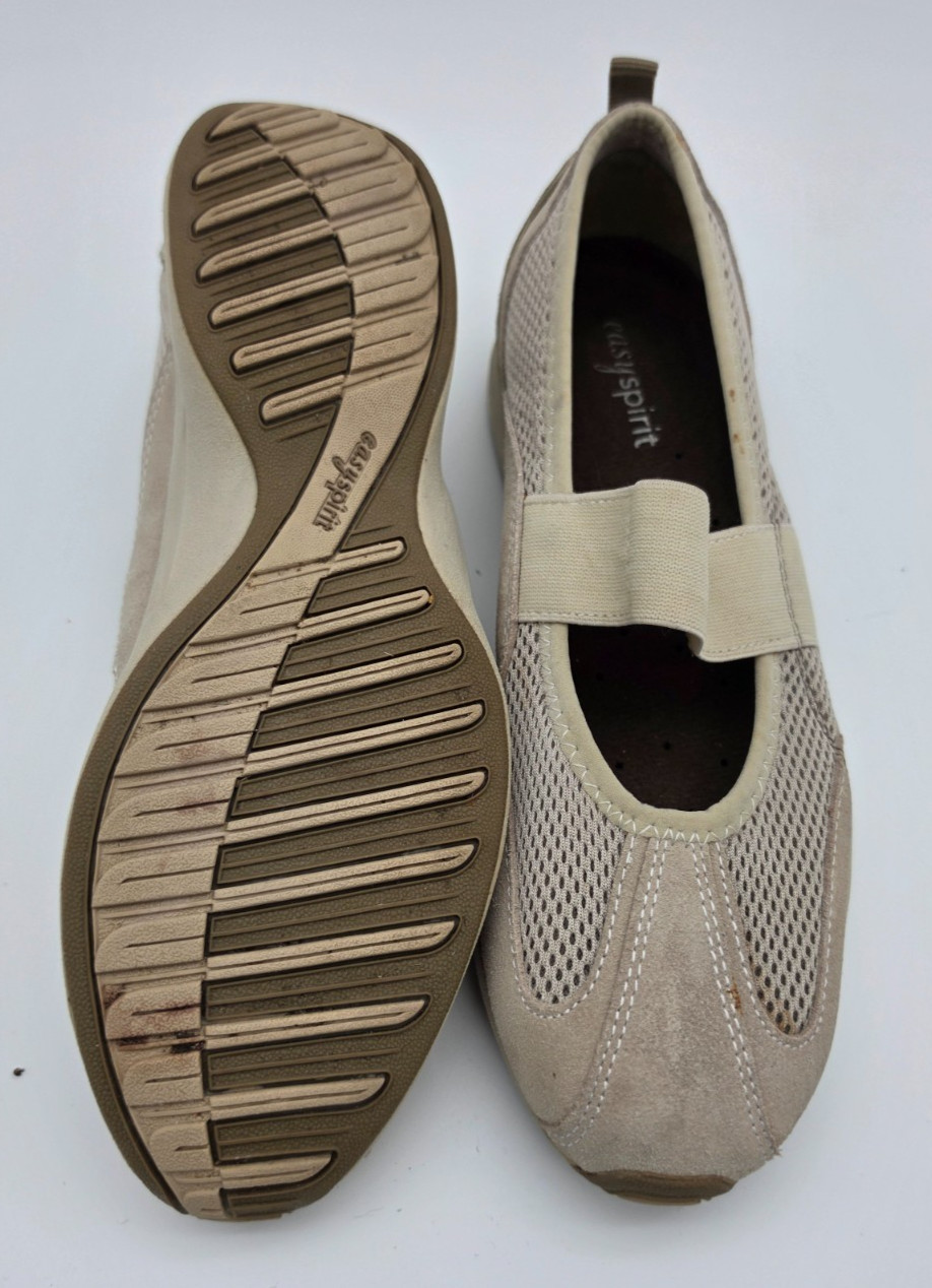 Easy Spirit Esairion Women’s 8.5 Mary Jane Gray Comfort Casual Slip On Shoes