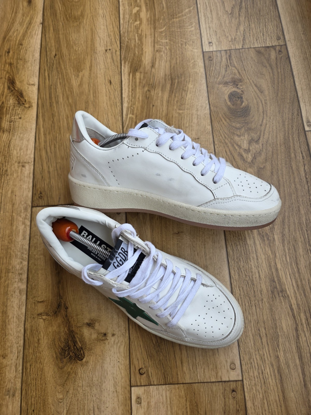 GOLDEN GOOSE BALLSTAR 2 LEATHER SNEAKERS SIZE 39 EU, 8.5 US, 6 UK