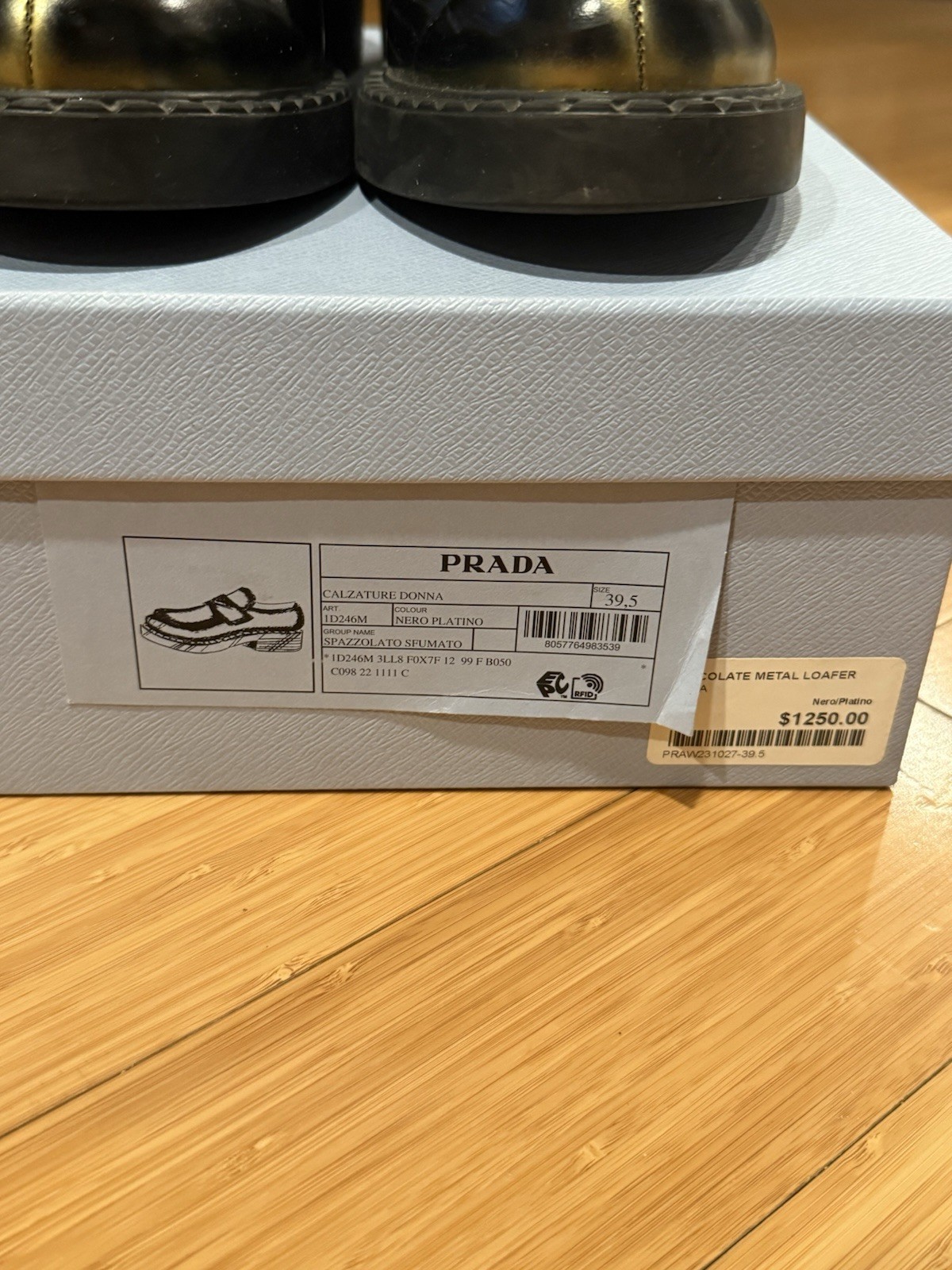 Prada Ombré Leather Loafers