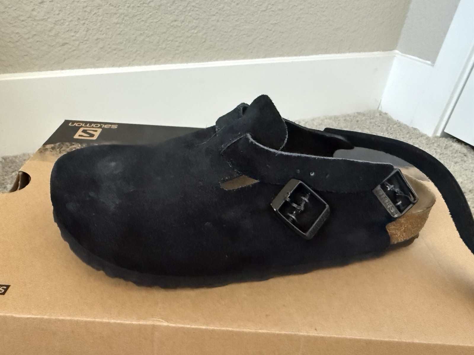 BIRKENSTOCK TOKIO BLACK SUEDE CLOG MULE SIZE EU 38 NARROW US 5 MENS 7 WOMENS