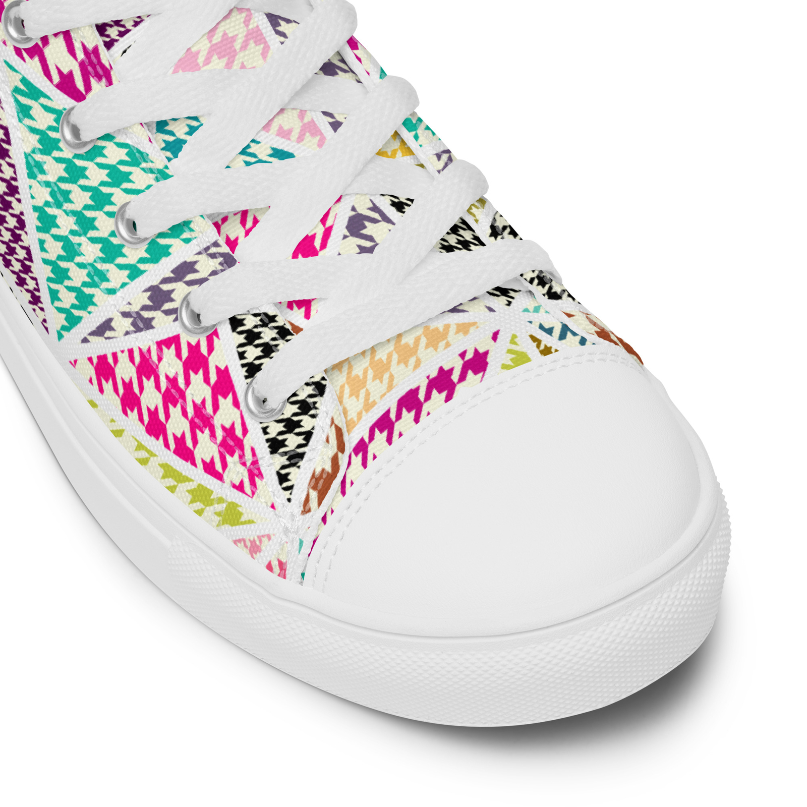 Geometric Graphic Print Women’s high top canvas shoes