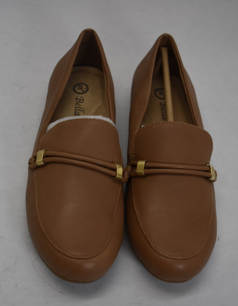 Bella Vita Jerrica Comfort Loafers Saddle Leather Brown Slip On Womens Size 6.5