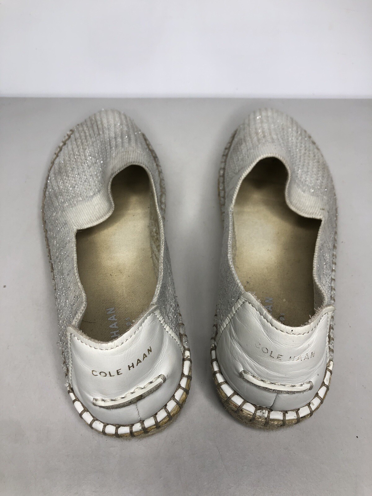 Cole Haan Cloudfeel Gray Knit SlipOn Espadrille Casual Shoes Women sz 7B US/38EU