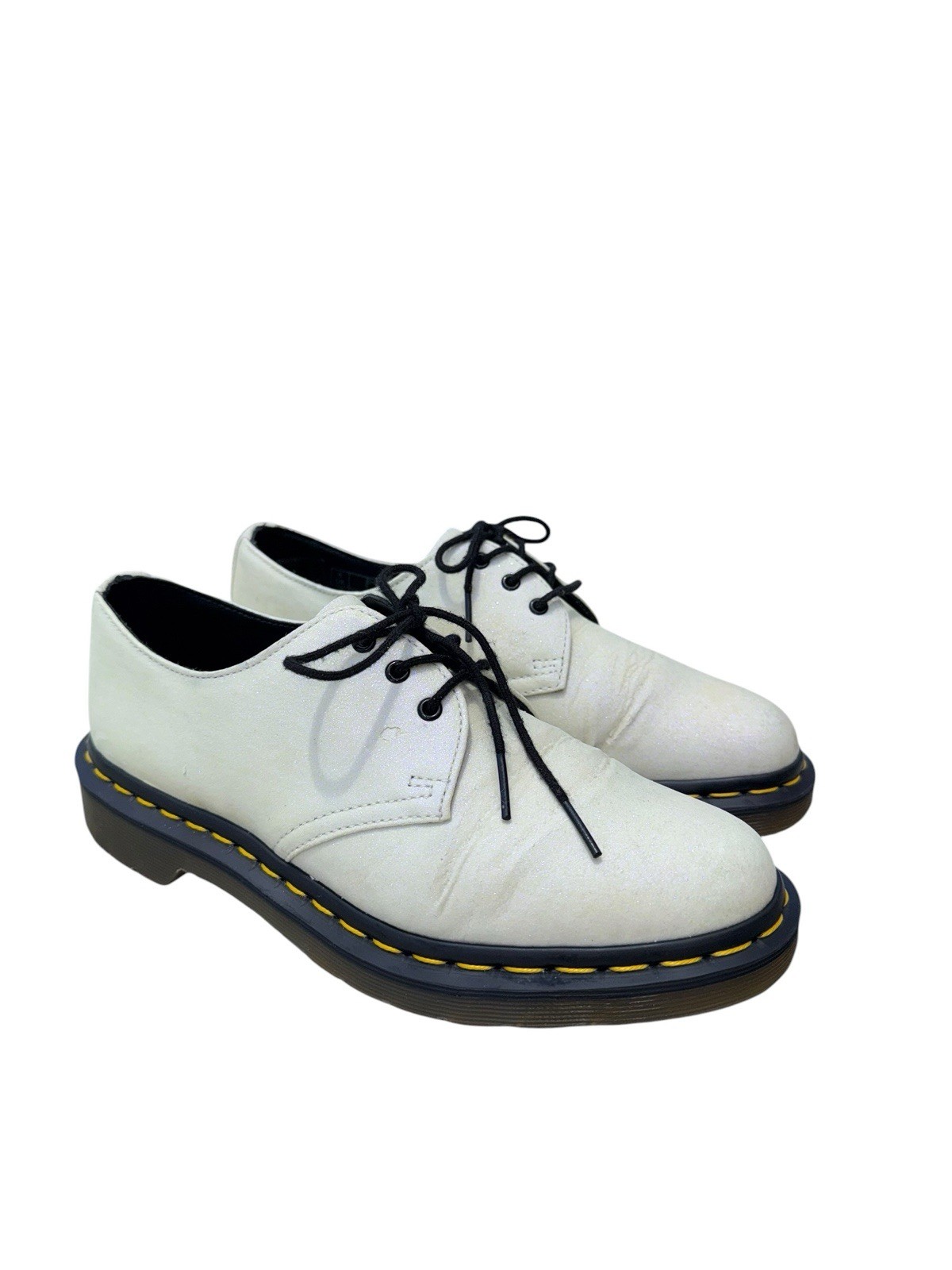 Dr. Martens 1461 GLTR Women’s US 8 White Iridescent Glitter Leather Oxfords