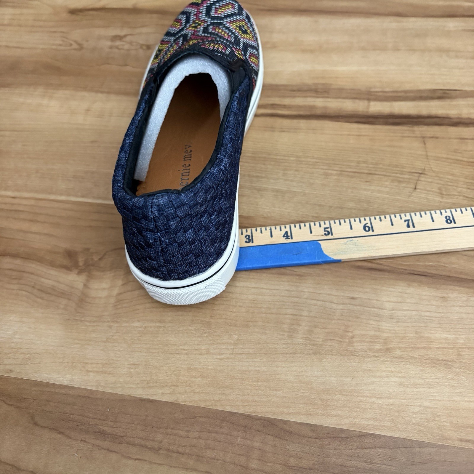 Bernie Mev Women’s Size USA 7 Woven Blair Slip On Geometric Pattern Memory Foam