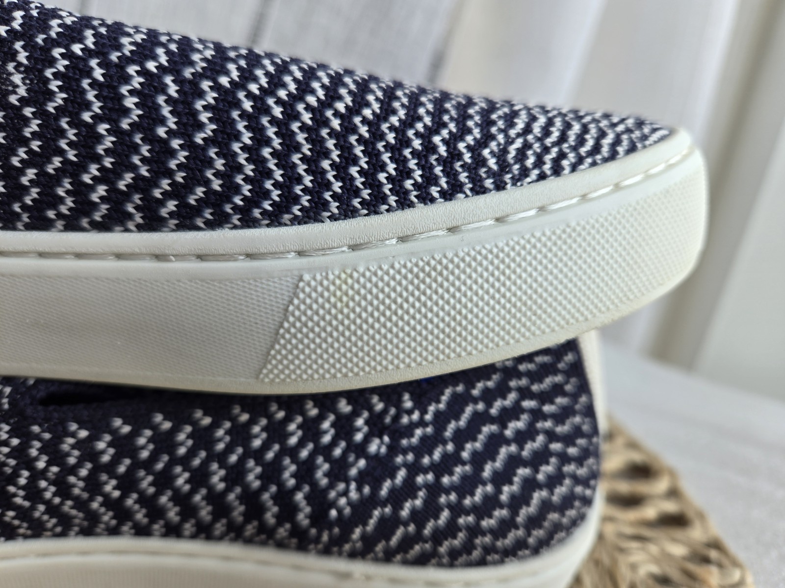 Rothy’s The Original Slip-On Sneaker Maritime Gradient Navy Blue White Size 6…