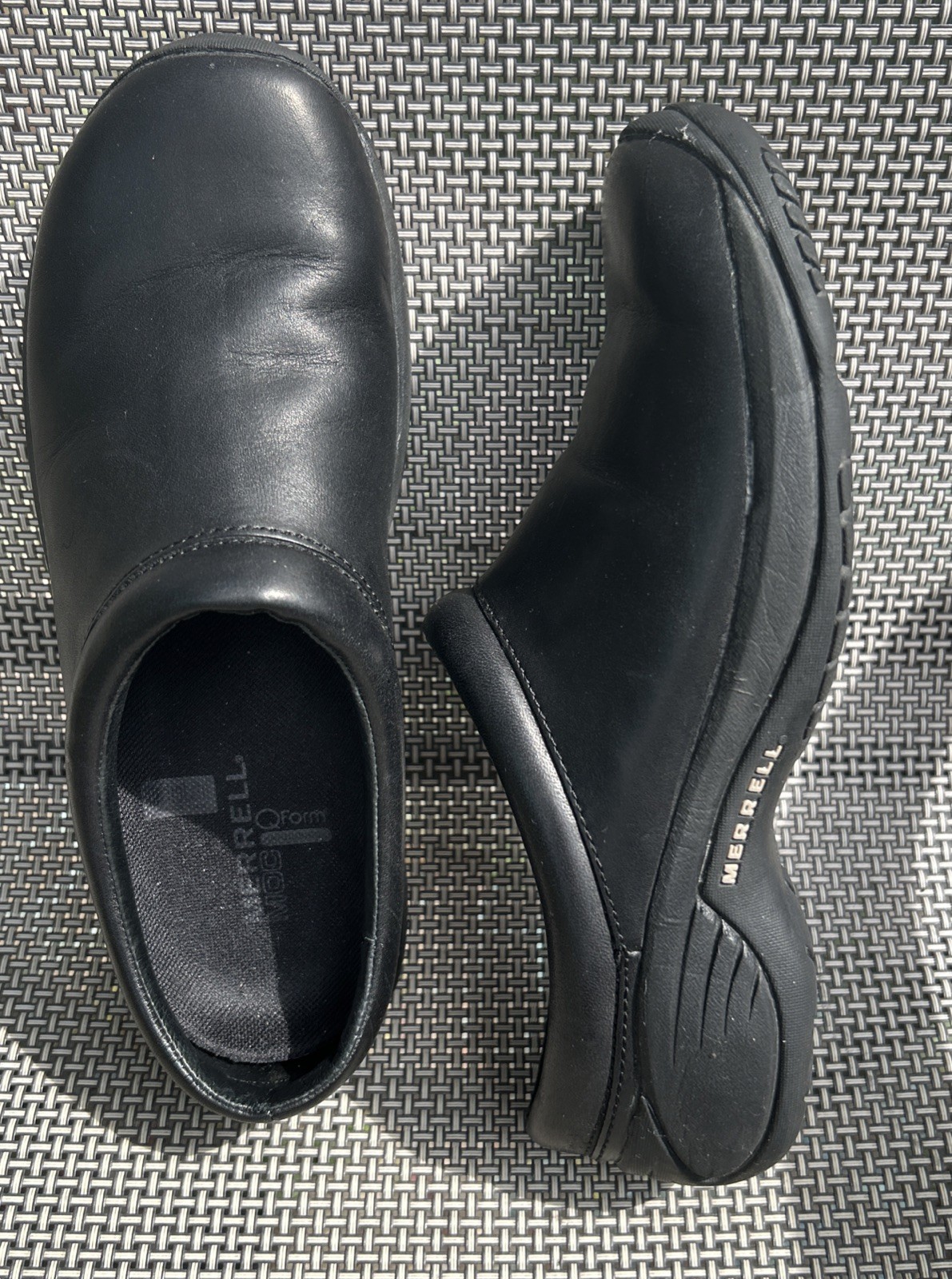 Merrell Women’s Encore QForm Nova Black Leather Moccasins Shoes Slip-On Size 6.5