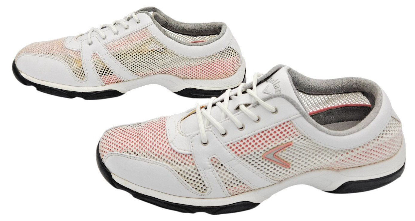 Callaway Golf Shoes Womens Size US 10 W480-13 Mesh OrthoLite Soft Spikes White