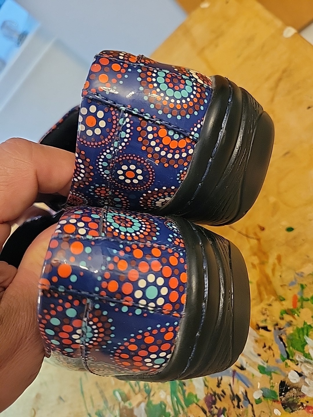 Klogs Mission Professional Womens Slip Resistant Work Clogs Size 7.5 Geometric