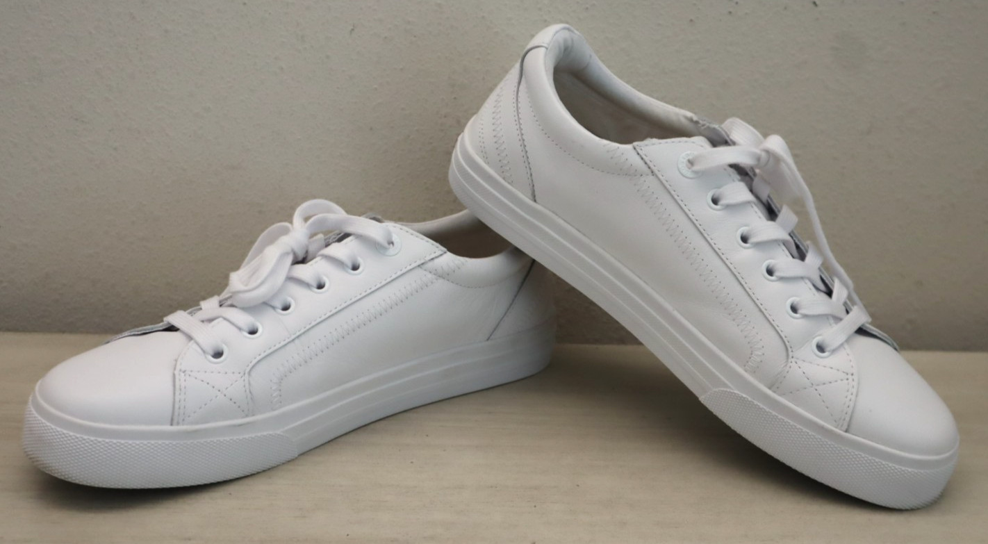 Taos PLX-13994A Women’s Sz 10.5M White Leather Plim Soul Lux Sneakers Shoes $170