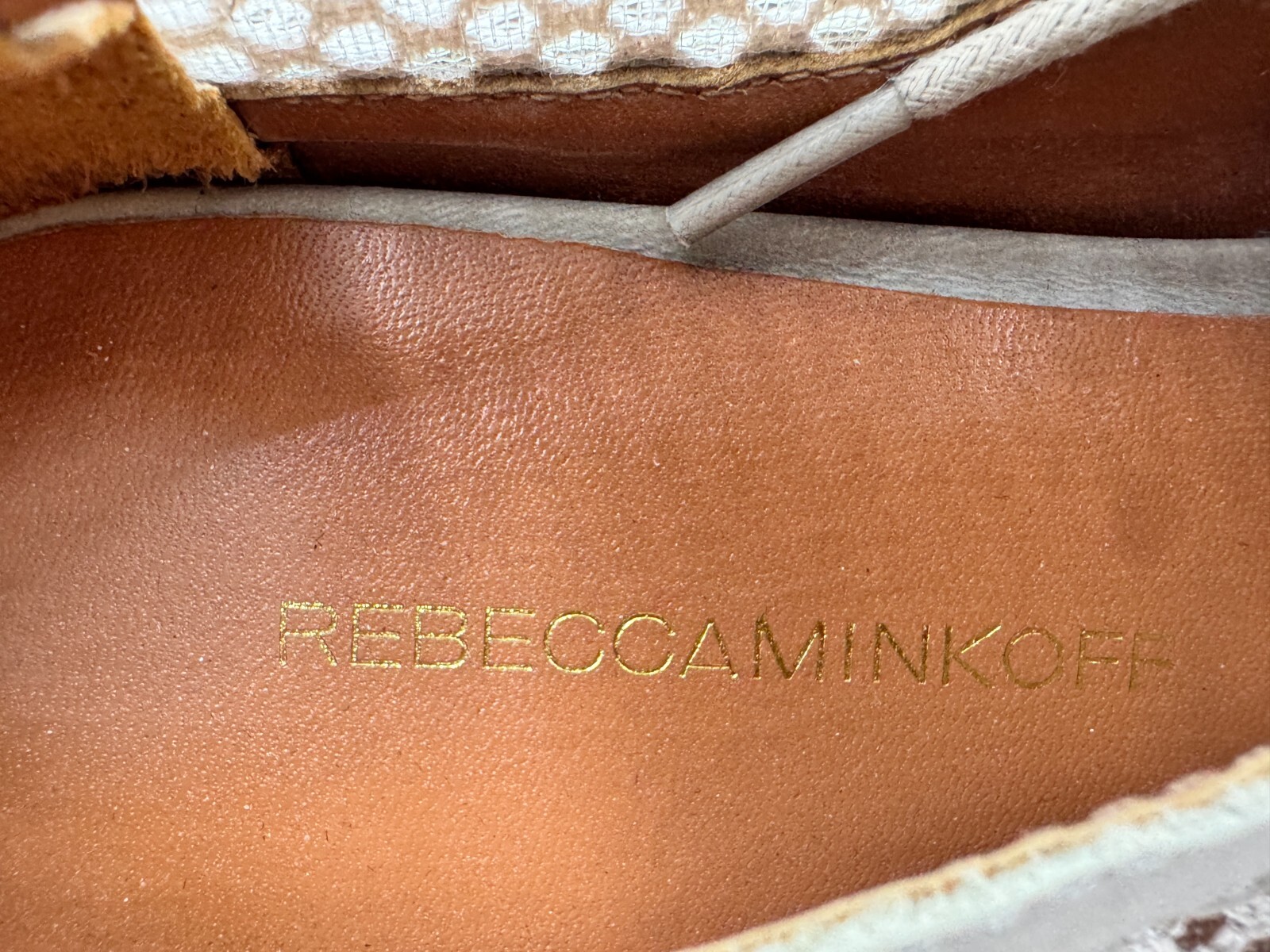 Rebbecca Minkoff Women’s Shoes Size 7 Gray Leather Perforated Flat Shoes