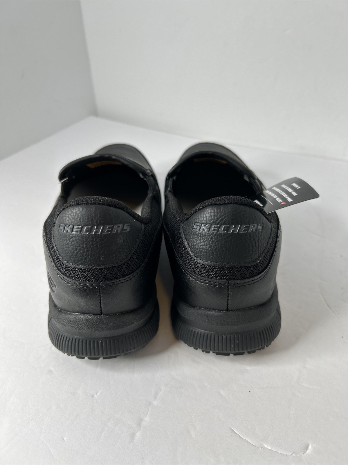 Skechers Work Slip On Shoes Slip Resistant ASTM Shock Resistant Blk Womens Sz 8