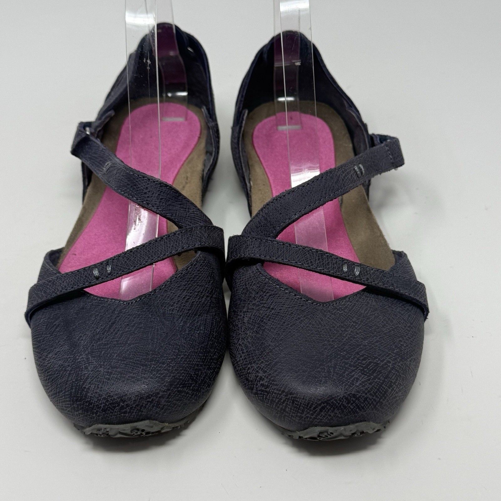 Ahnu Tullia II Mary Jane Shoes Womens 7.5 Blue Leather Casual Comfort Flats