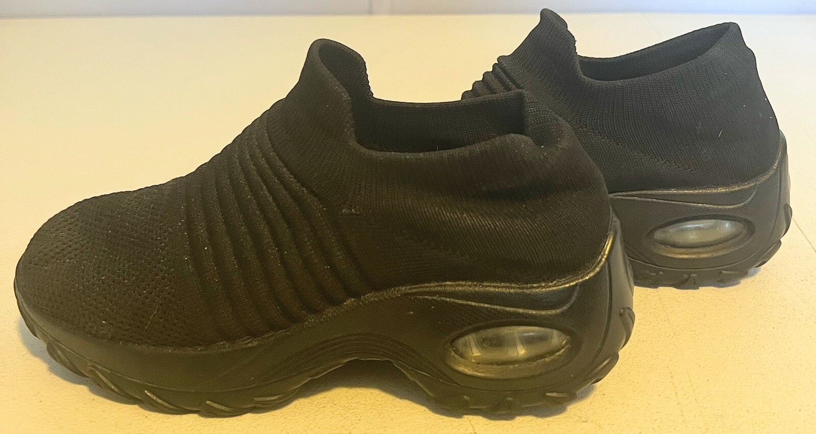 Slow Man Women’s Walking Shoes Sock Sneakers SZ 8 Slip On Air Cushion