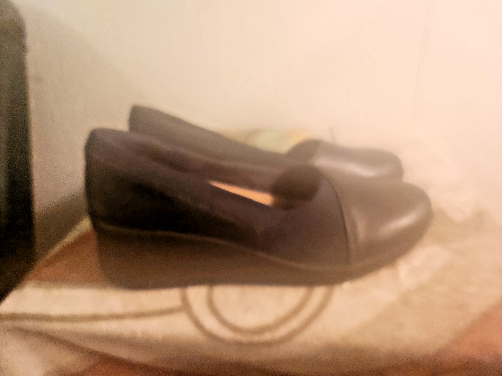Clarks Suttyn Walk Wedge Navy Blue Leather Comfort Shoe Womens sz 7.5 #17