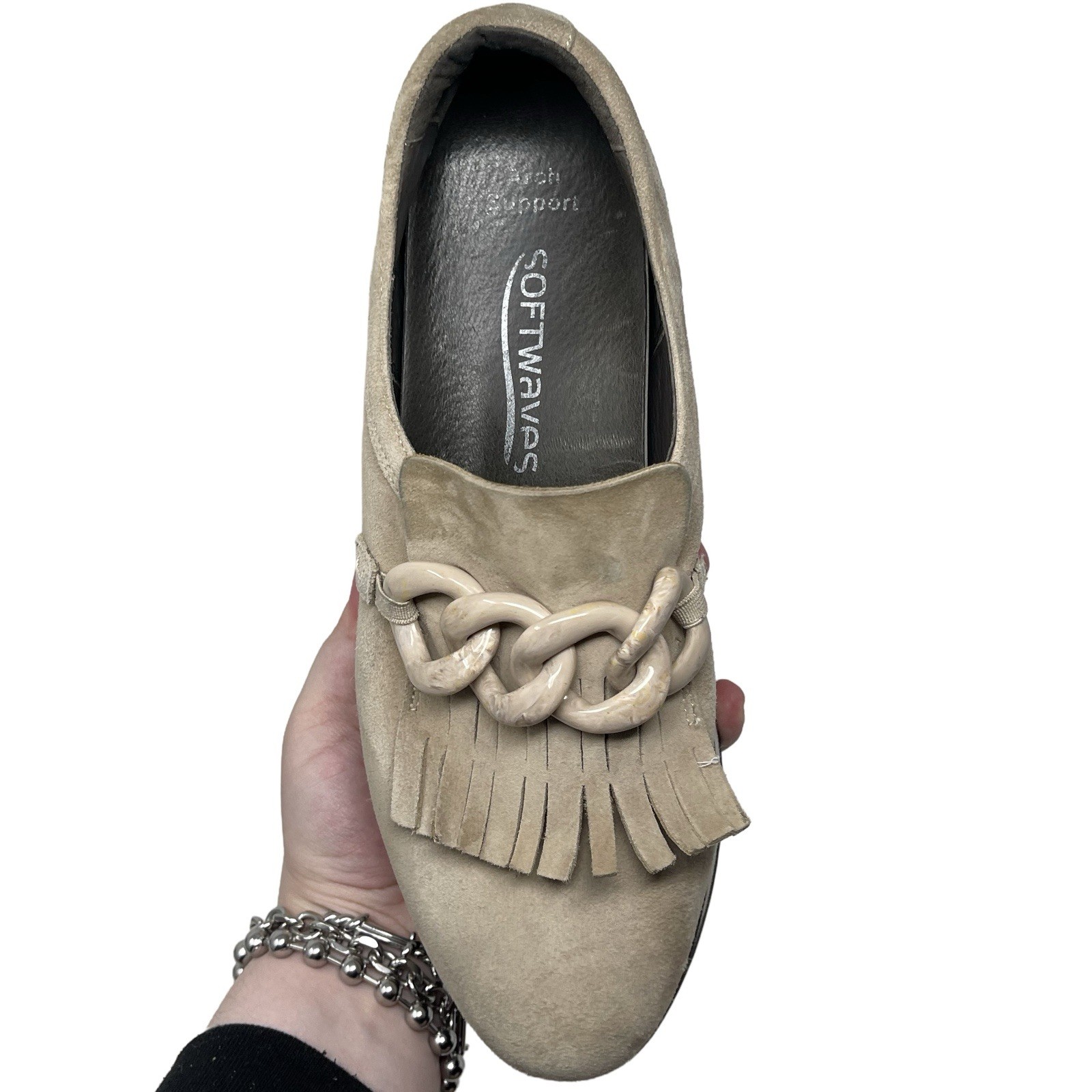 Softwaves “Adaya” Women’s Sneakers EU 39/US 8.5-9 Platform Beige Black White