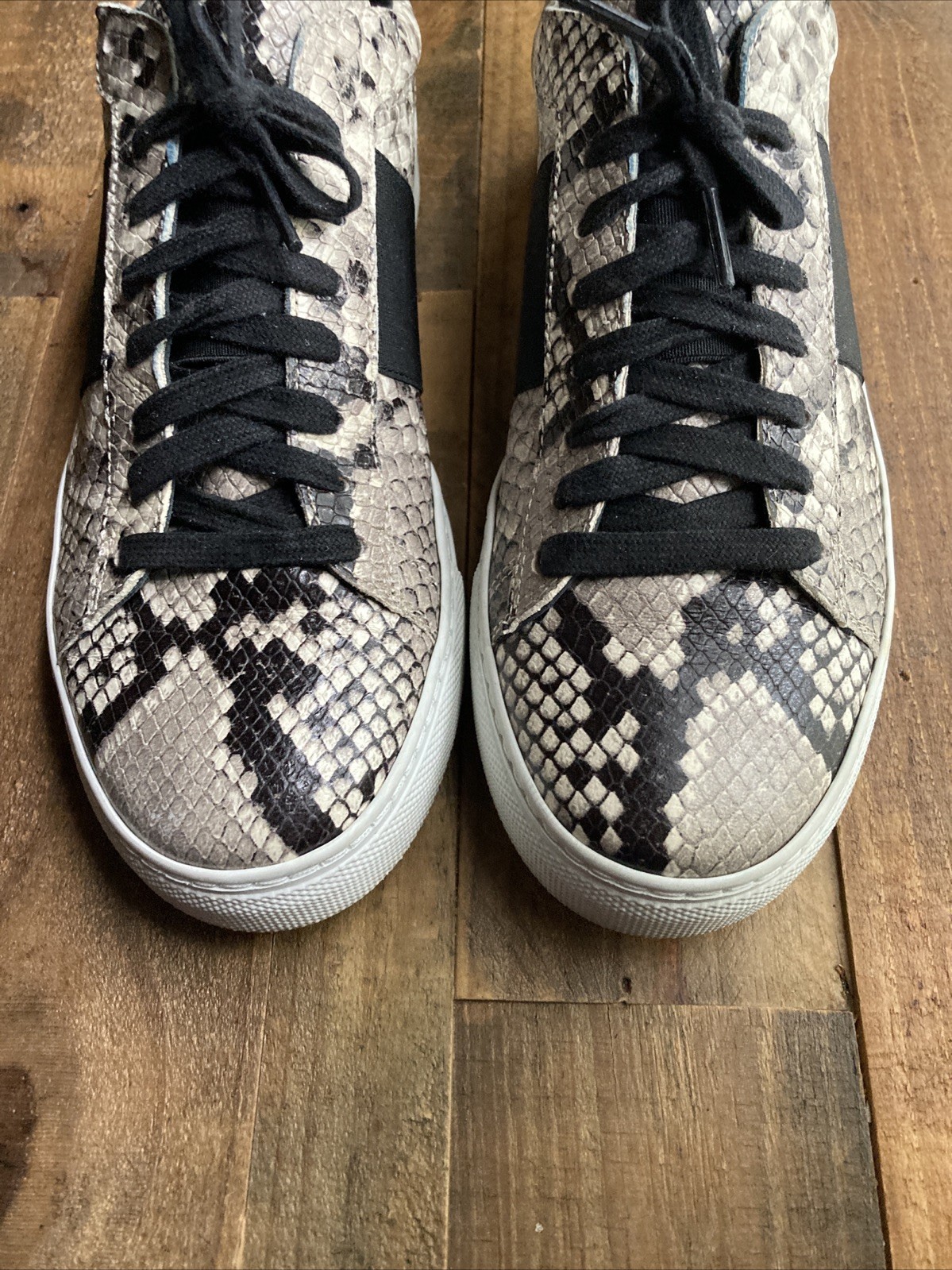 M. Gemi Nirvana Snake Leather Sneakers Shoes Size 38 7.5