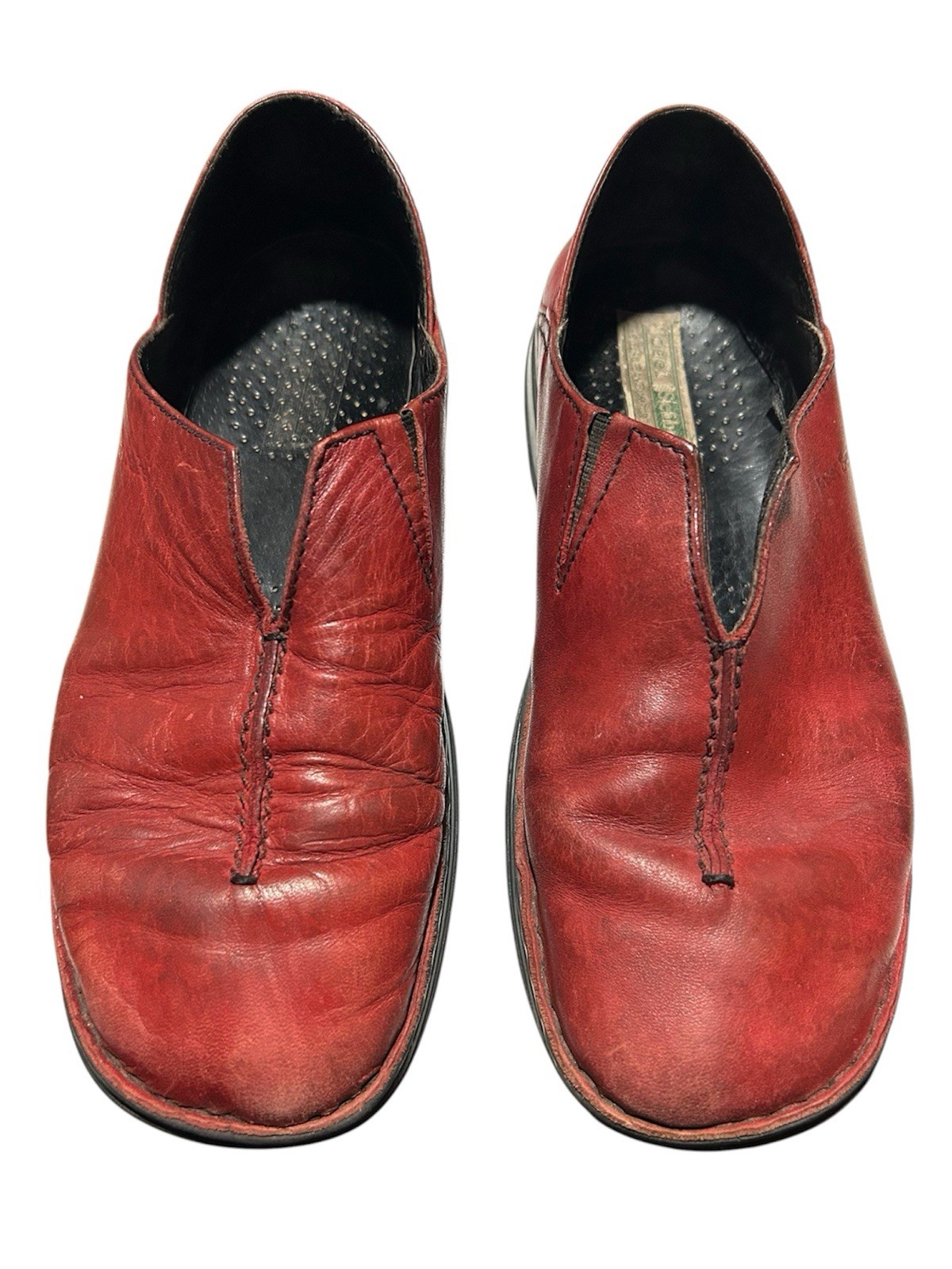 Josef Seibel Women’s Red Leather Hungary Slip-on Shoes – Size 40 (US 9 – 9.5)