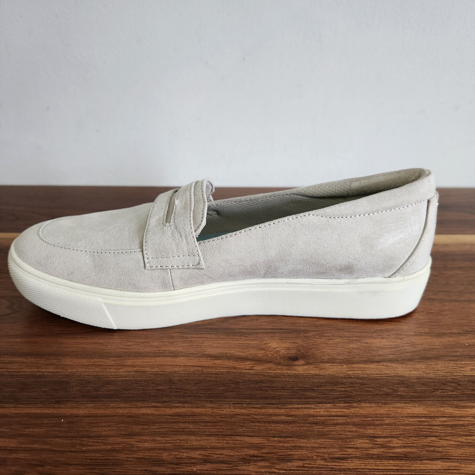 Dr Scholls Nova Sneakers Womens 10M Slip On Comfort Loafer Shoes Light Gray