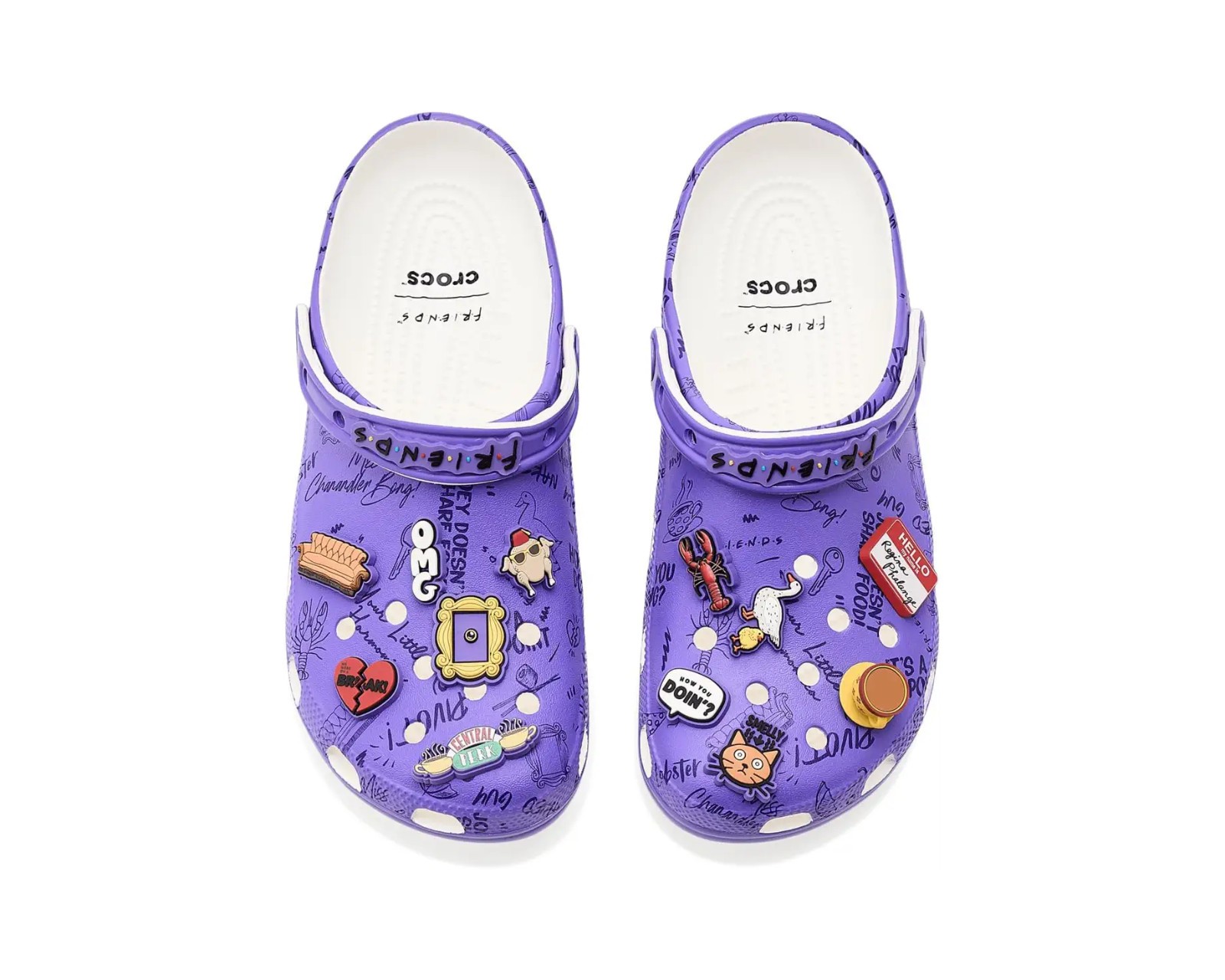 Crocs x FRIENDS Classic Clog 212952 with 12 Jibbitz Multi Size Unisex NEW