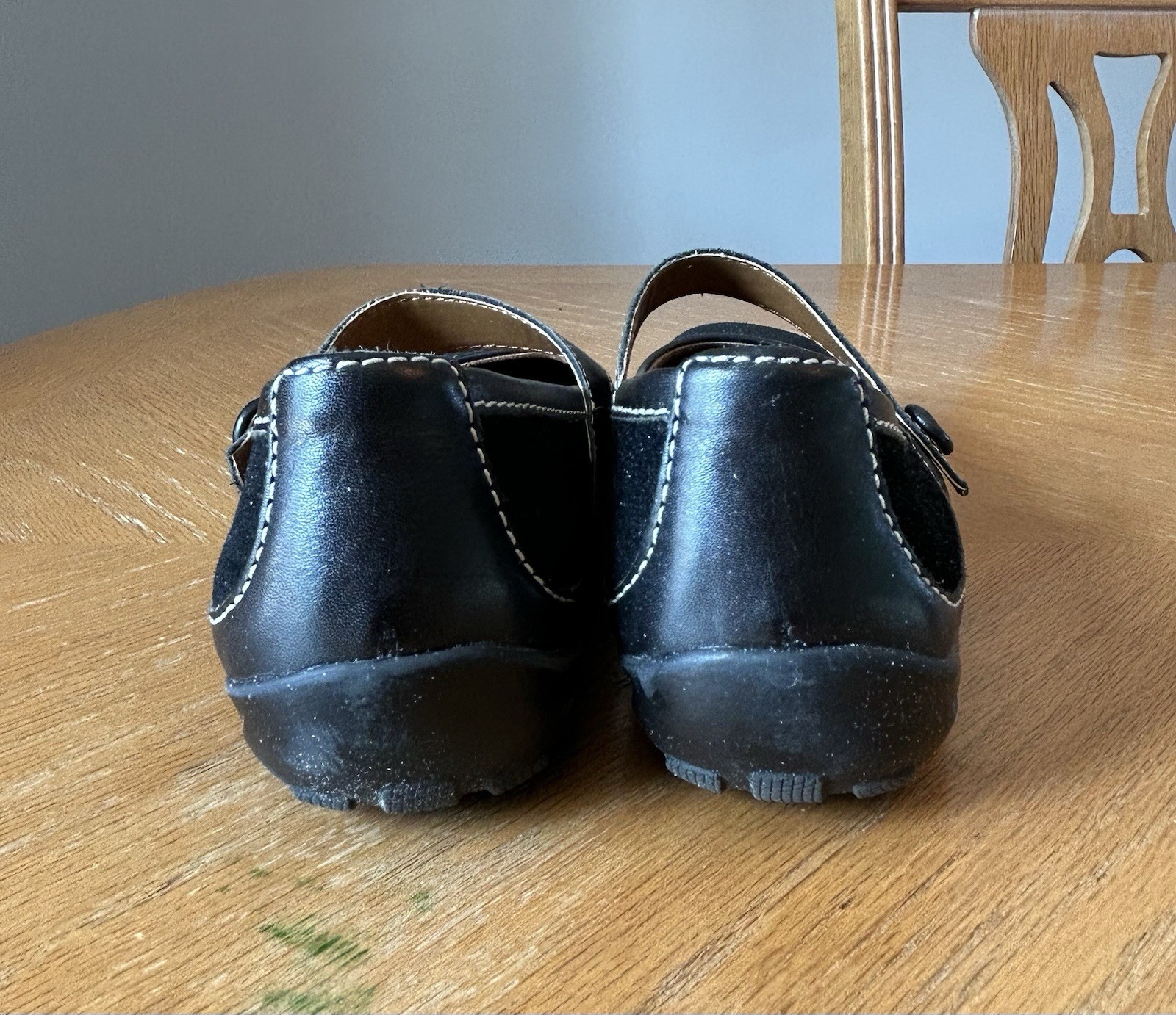 Natural Soul Jillian Black Suede Leather Mary Jane Shoes Comfort Comfort