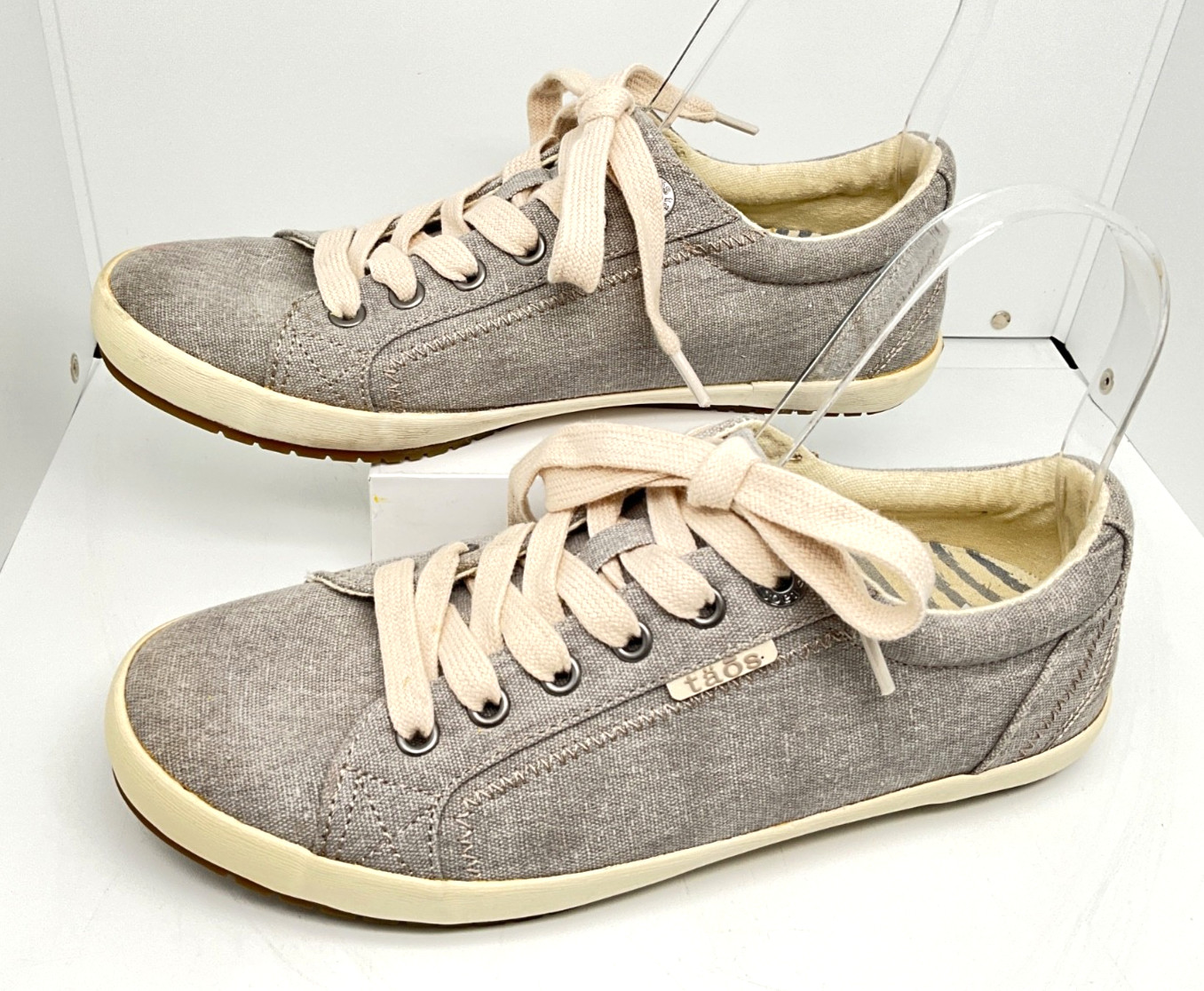 Taos STAR Gray Wash Canvas Athletic Casual Sneakers Women’s Shoes Size 7.5 EU38