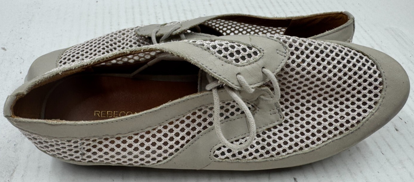 Rebbecca Minkoff Women’s Shoes Size 7 Gray Leather Perforated Flat Shoes