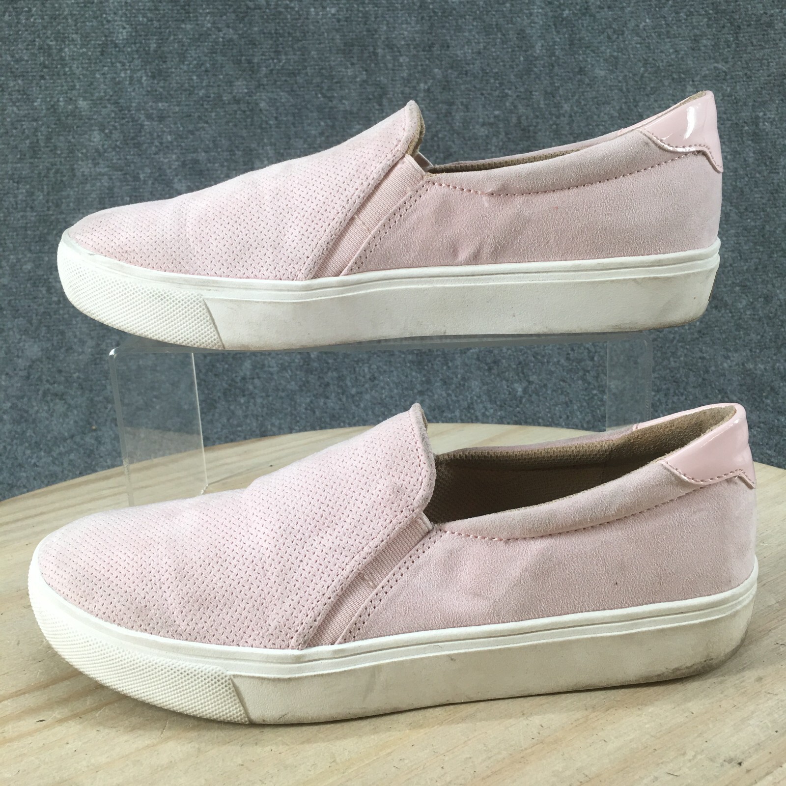 Dr Scholls Shoes Womens 9 M Nova Slip On Casual Sneaker Pink Fabric Round Toe
