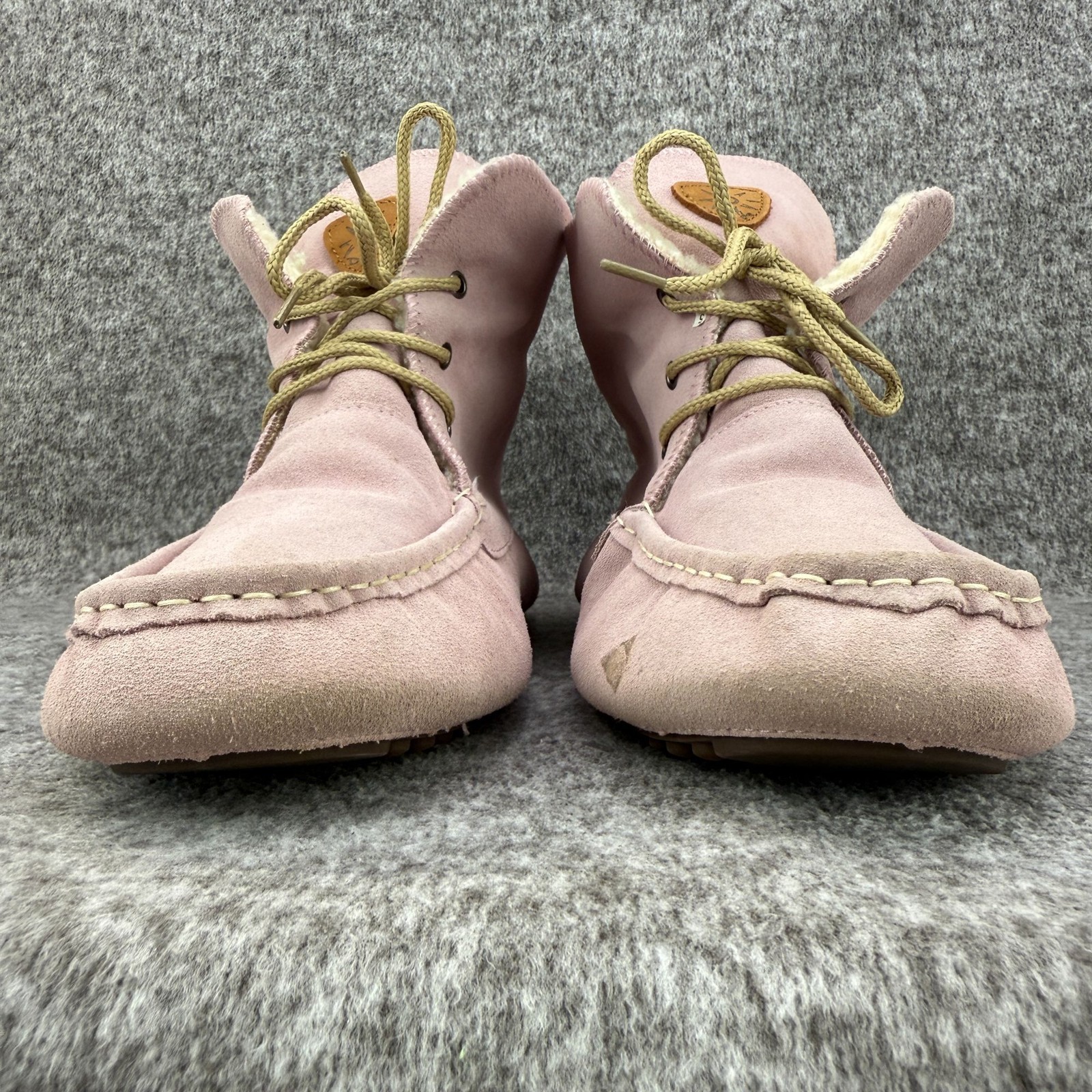 ✅Womens 11 Dije California Lace-Up Moccasin Faux Sherling Casual Comfort Slipper