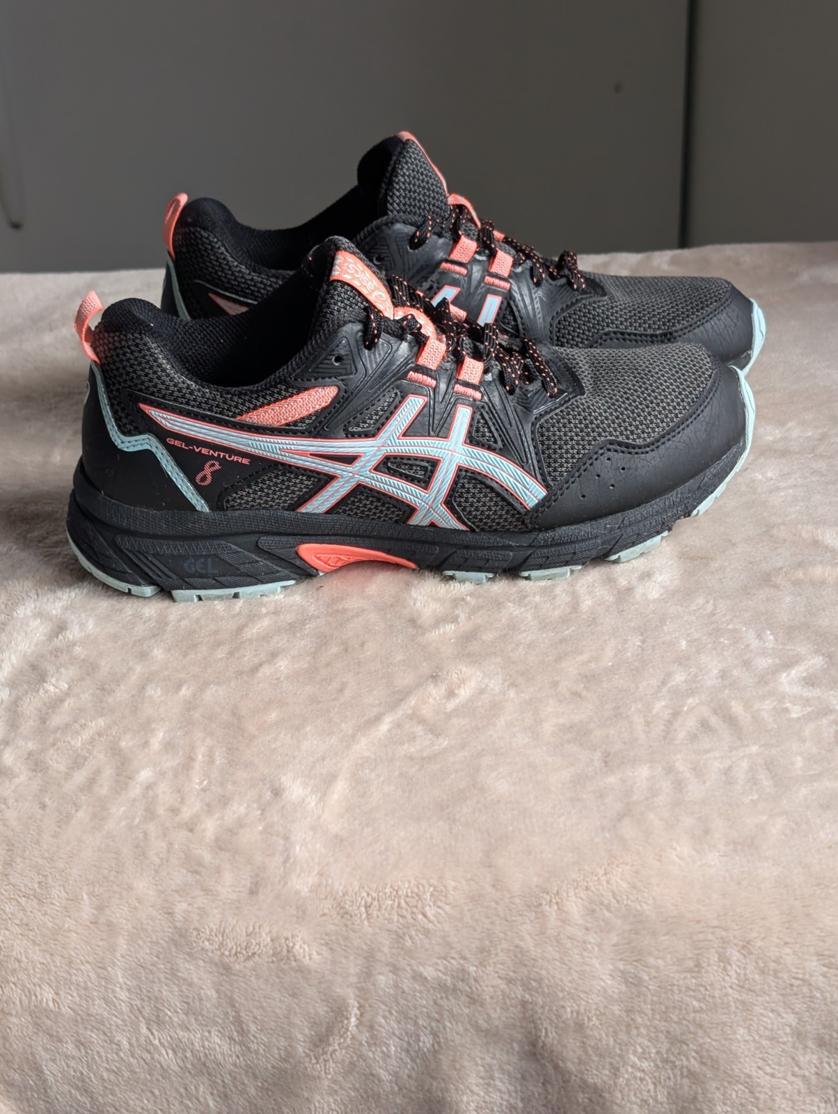 ASICS Gel Venture 8 Womens Sneakers 1012A708 Black US Size 7.5