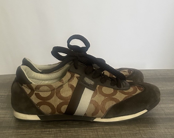 Coach Kelson Shoes Womens Brown Suede Casual Comfort Walking Sneakers Size 7