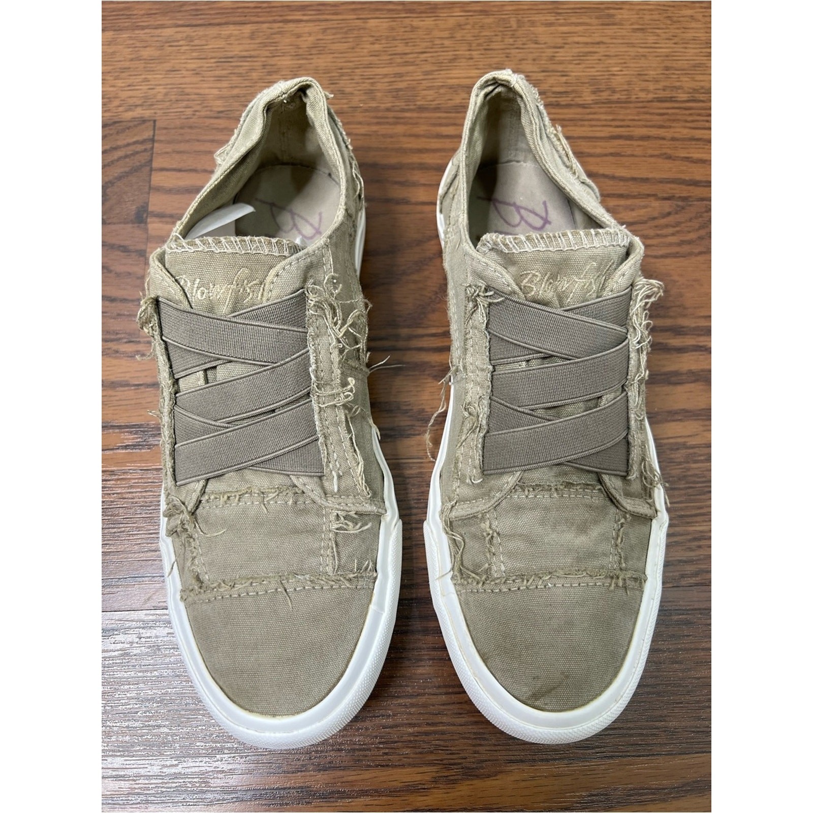 Blowfish Malibu Marley slip-on sneakers, distressed green size estimated 8.5