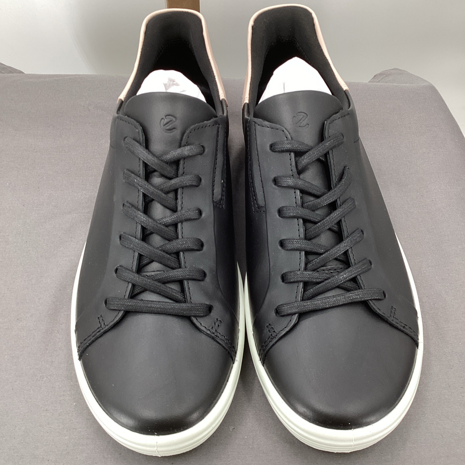 ECCO Women’s Soft 7 Sneaker in Black Leather Size 9-9.5 US 40 EU BNIB