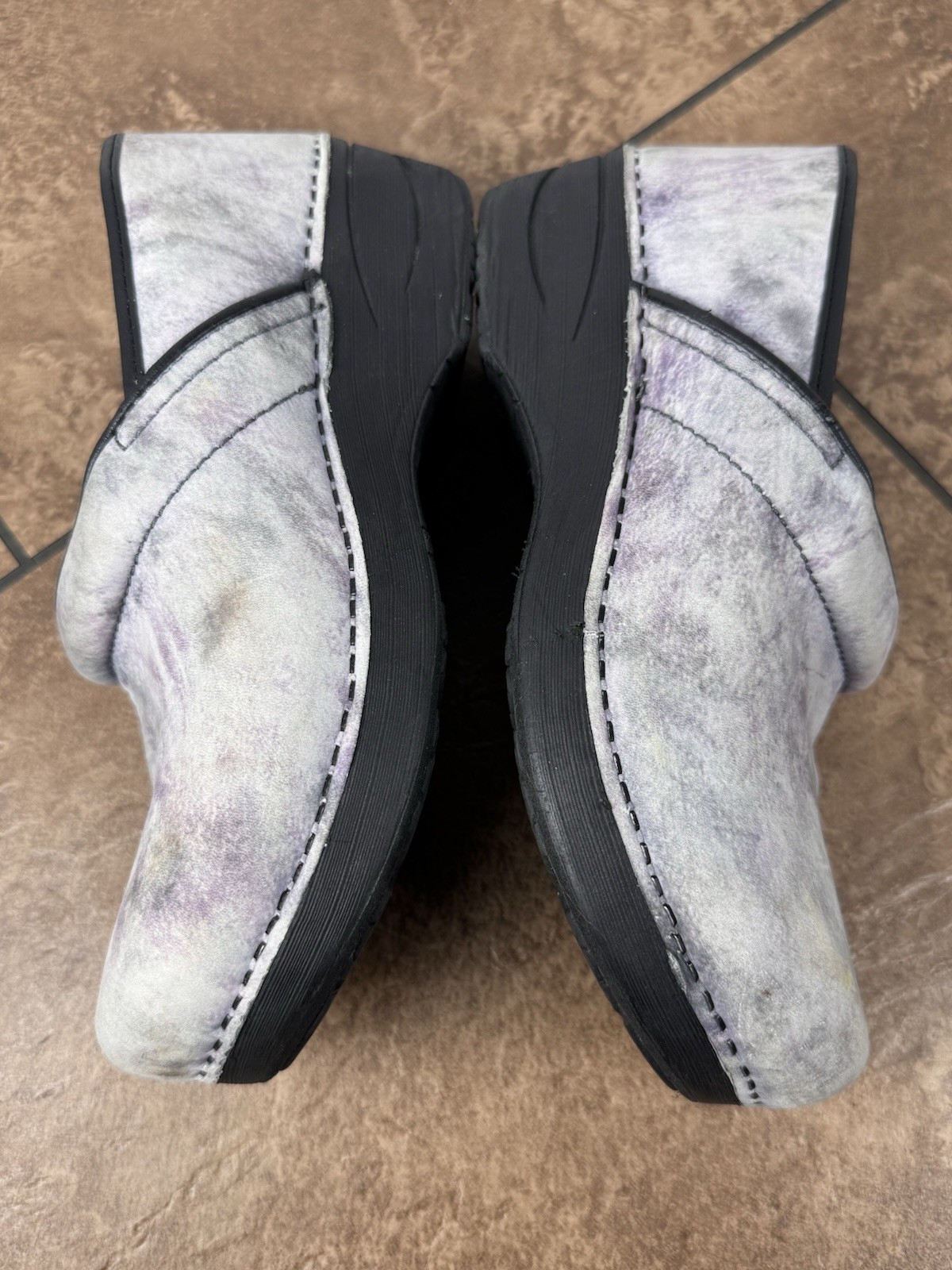 Dansko XP 2.0 Professional Work Clogs Slate Marbled Nubuck Leather Finish