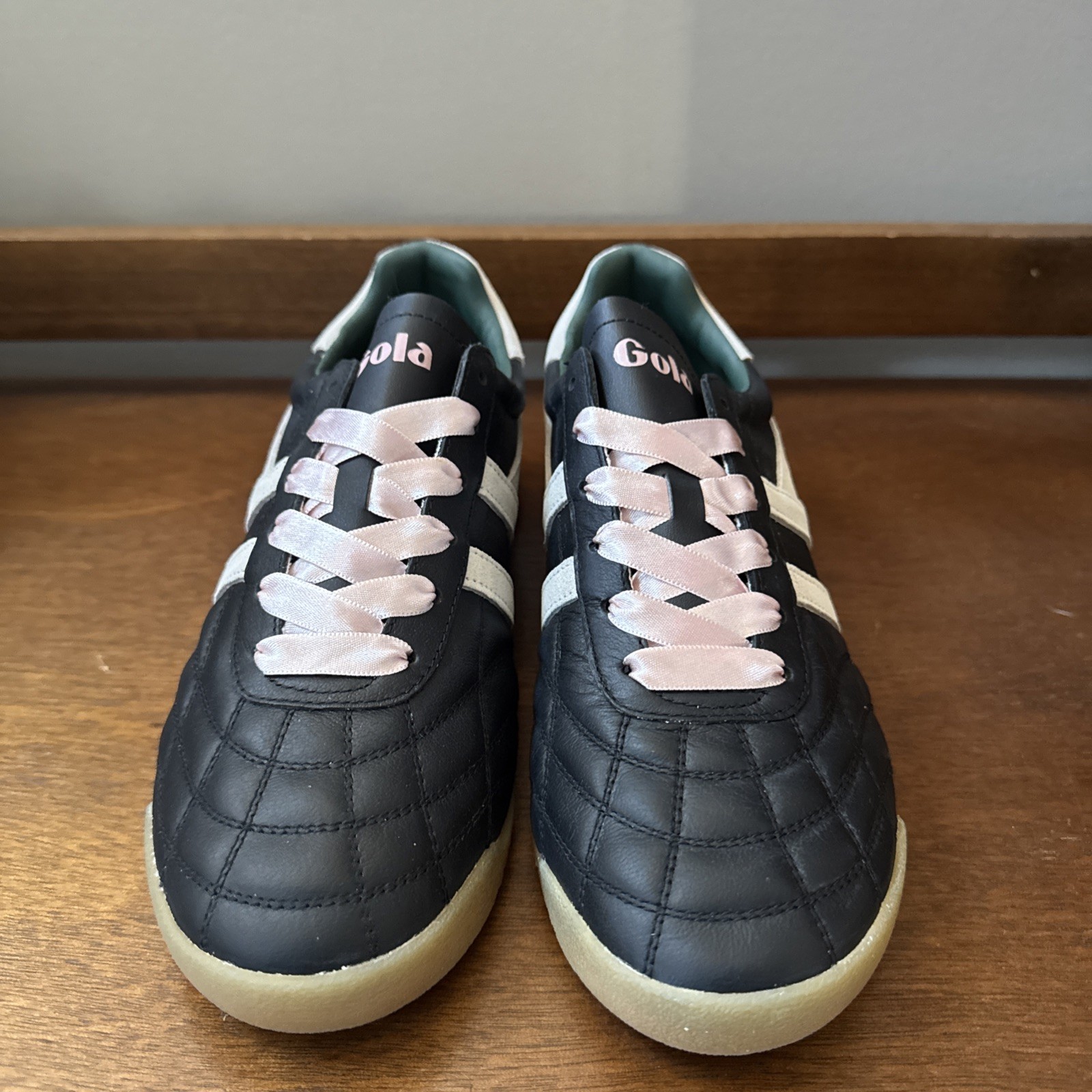 Gola x Anthopologie Stadium Quilted Sneakers Black/Pink/Green Women’s Sz 9.5 NIB