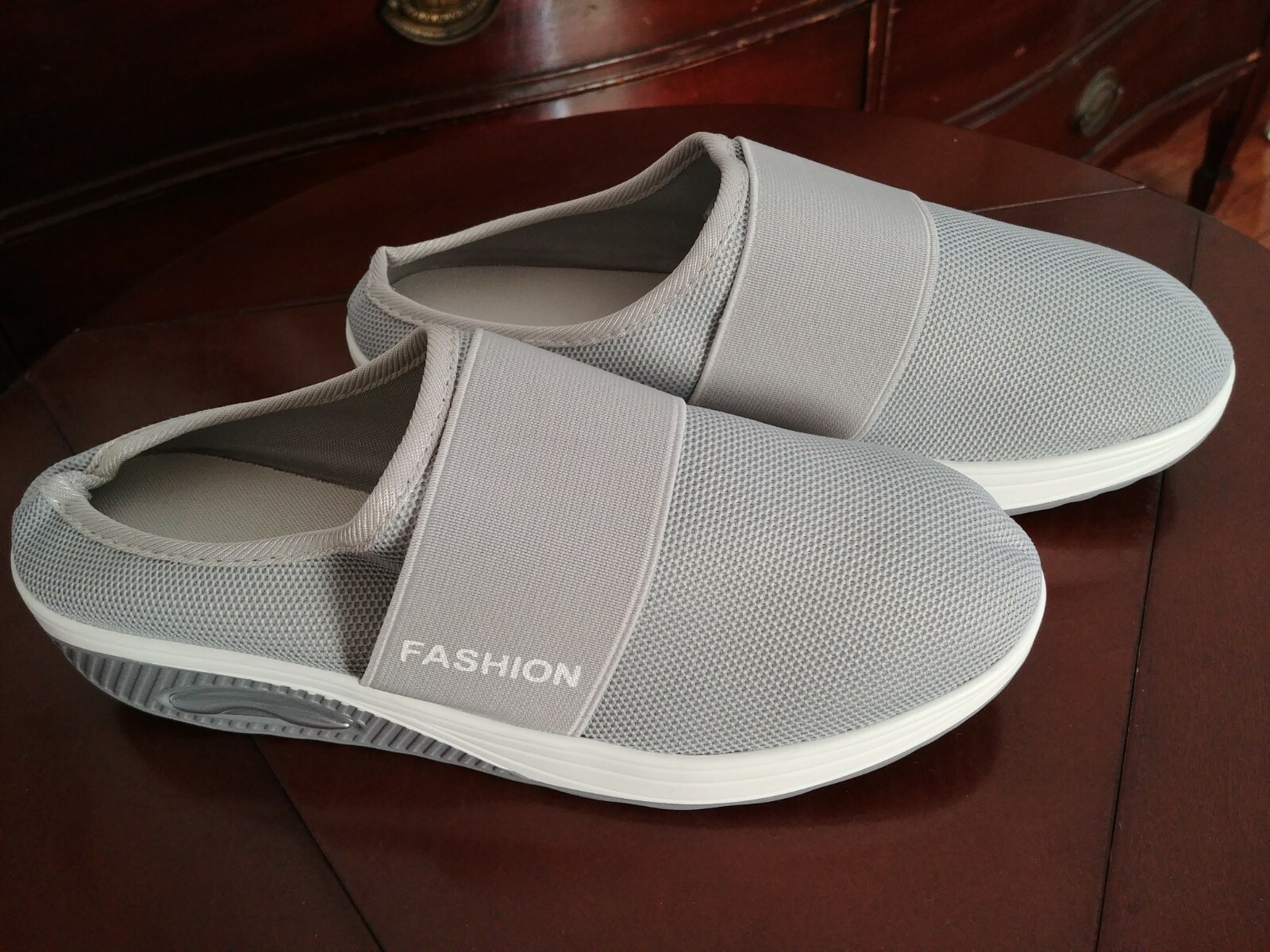 Womans New Air Cushion Slip-On Mesh Breathable Stretch Fashion Walking Shoes 7.5