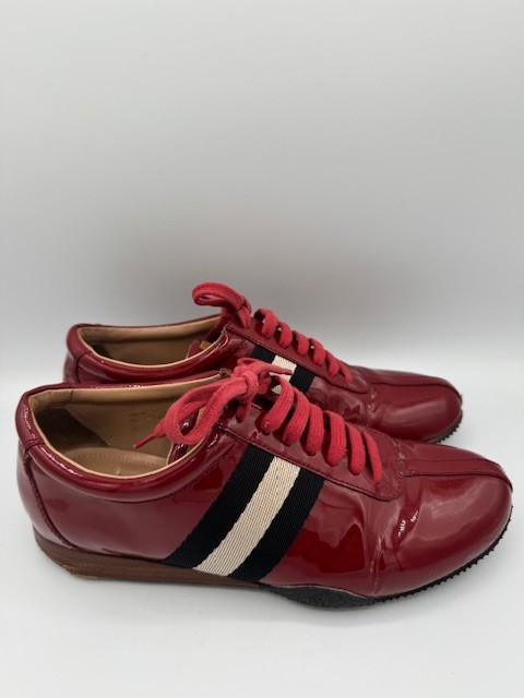Bally Red Patent Leather Francisa Sneakers US 7.5 / EU 38