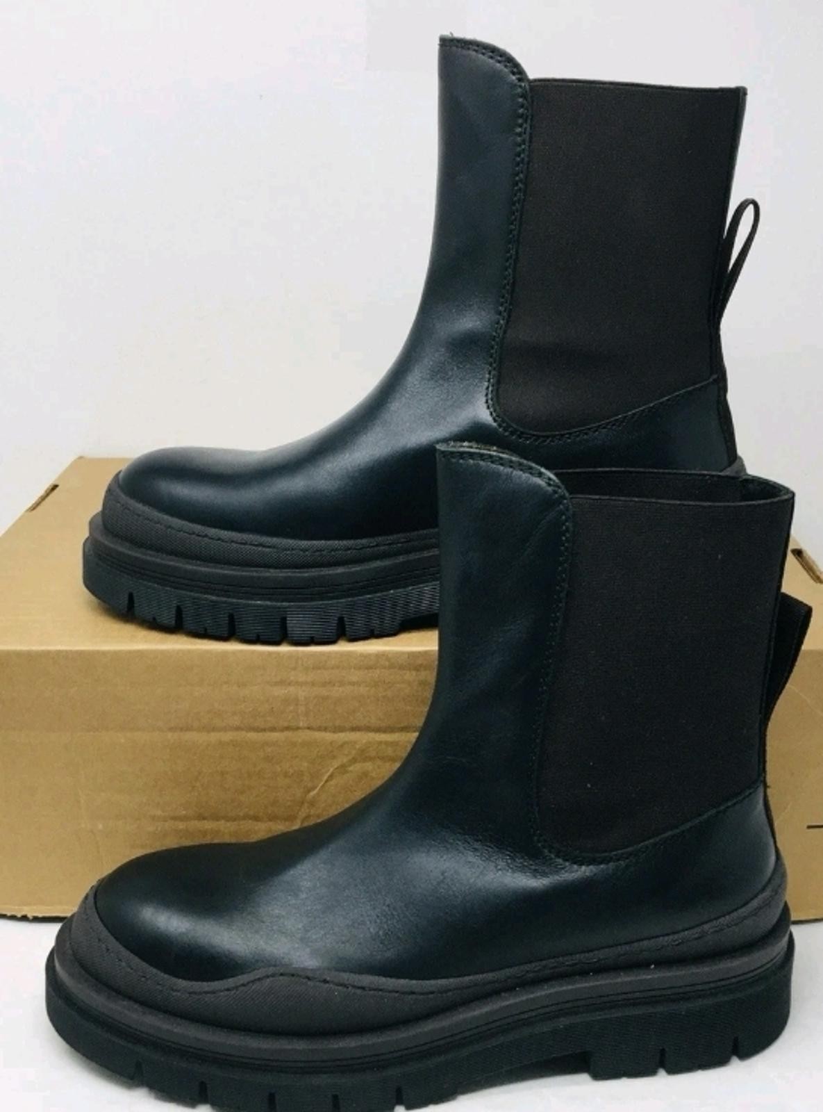 New See by Chloe Alli Ankle Combat Moto Boot size 40