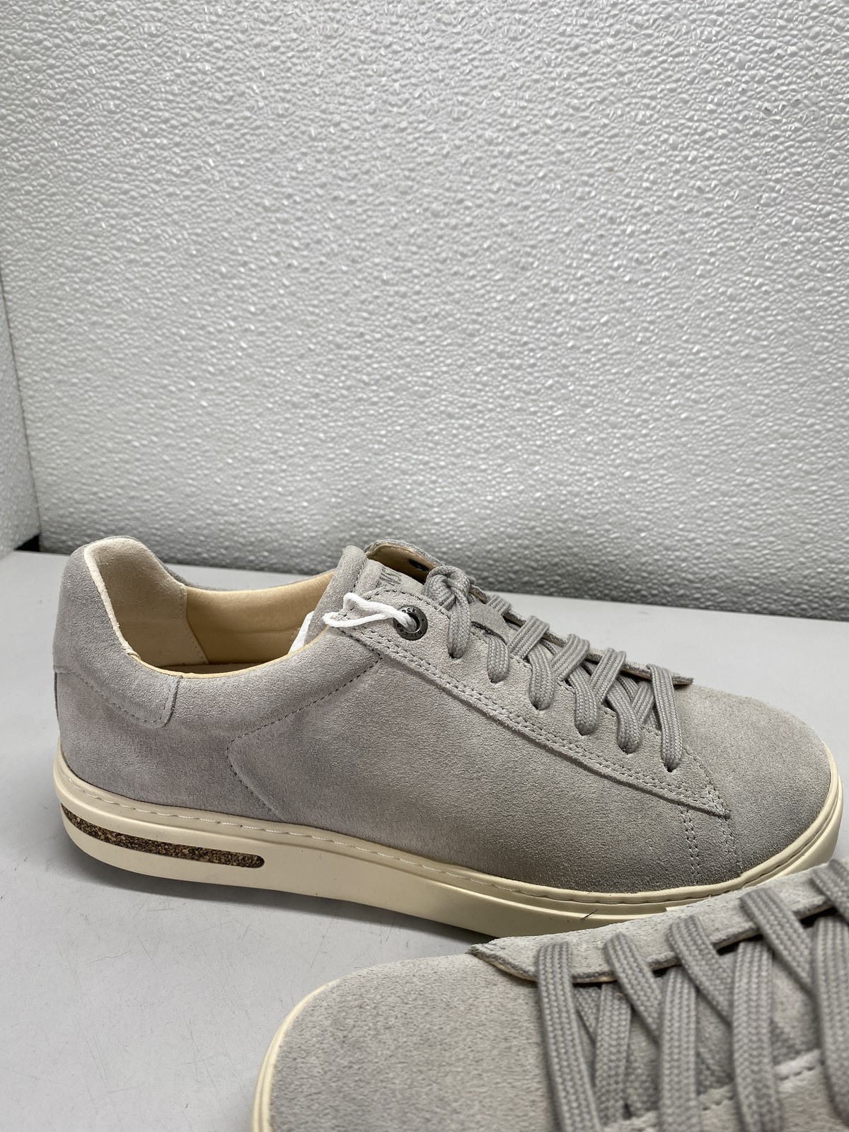 Birkenstock Unisex Bend Low Suede Leather Sneakers Size L 7, M 5 Stone Coin Grey