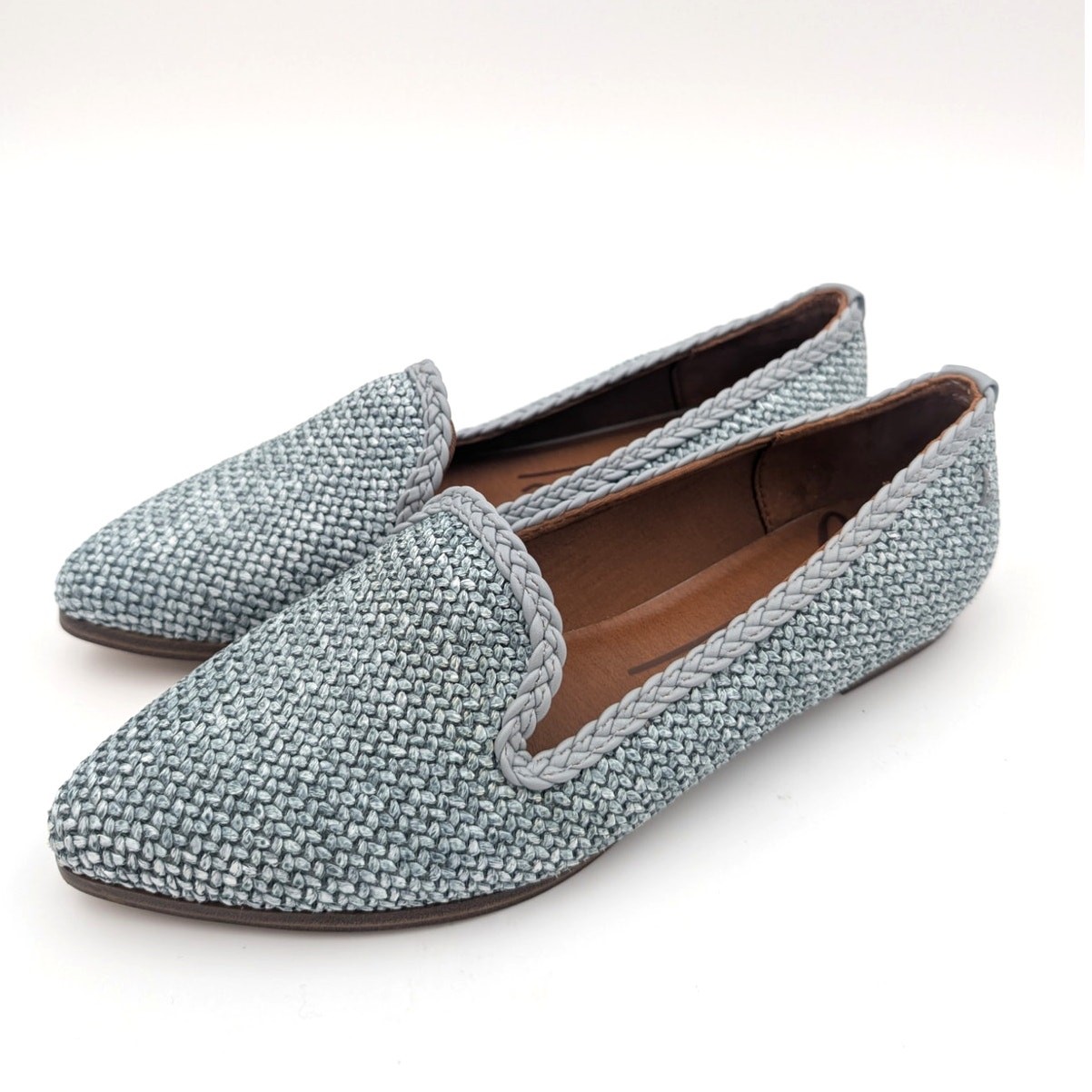 Zodiac Hill Braided Raffia Loafer Shoes Pointed Toe Women’s Size US6.5 EU37
