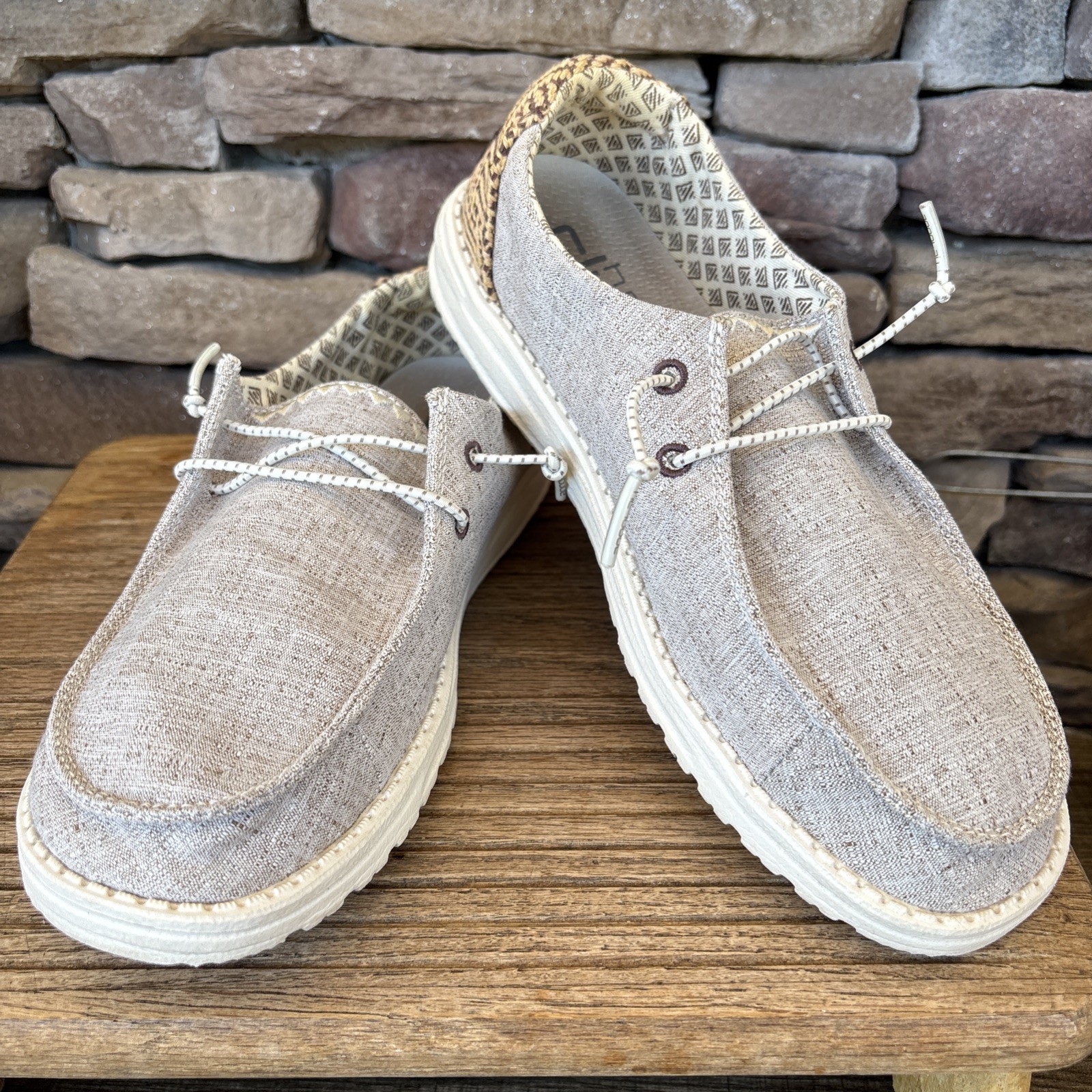 Hey Dude Wendy Chambray Java- Women’s 8/39 Grey/Brown Ombré EUC