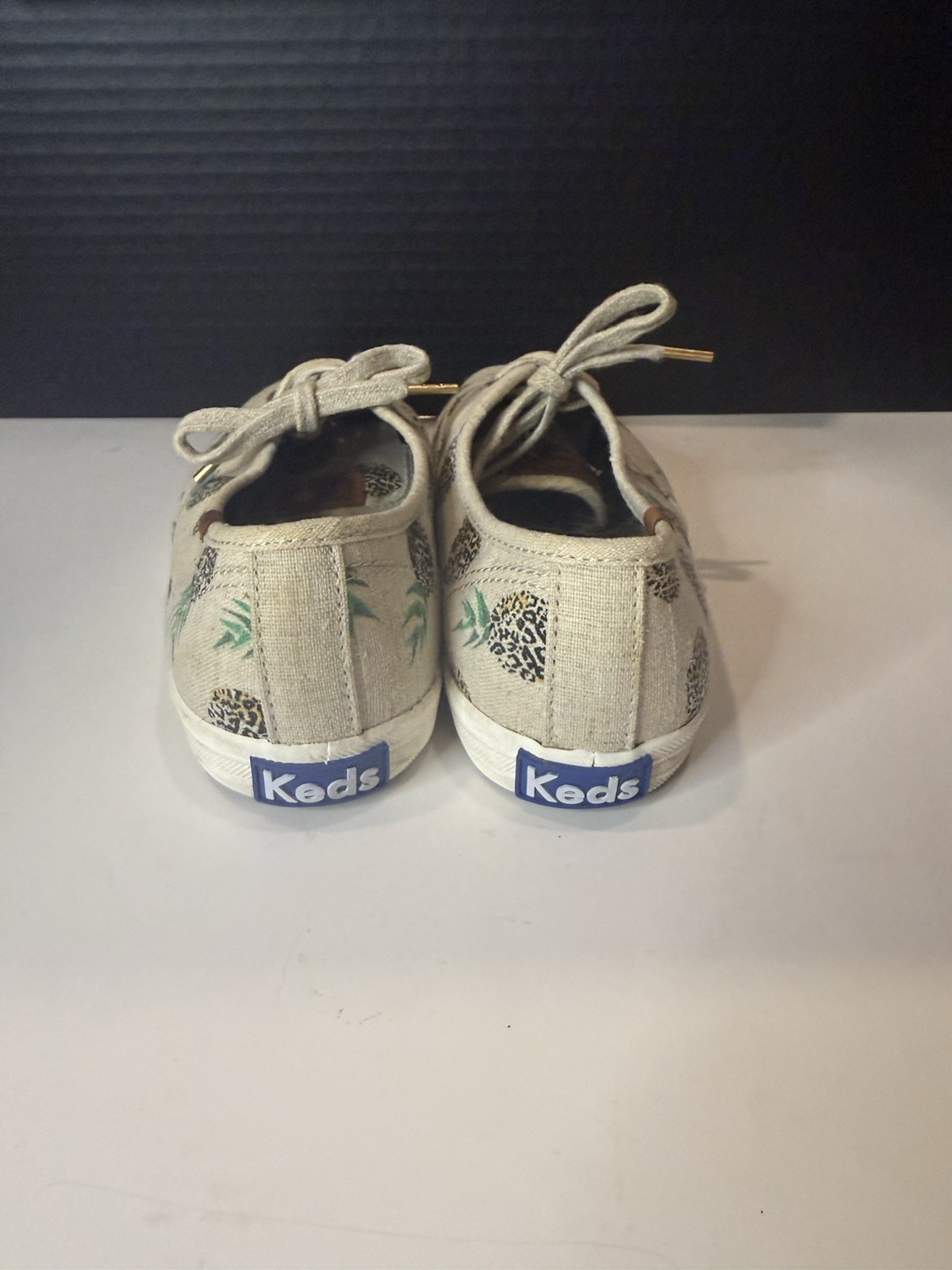 Keds Champion Lace Up Sneaker Fruity Pineapple Beige Sz 7 Canvas