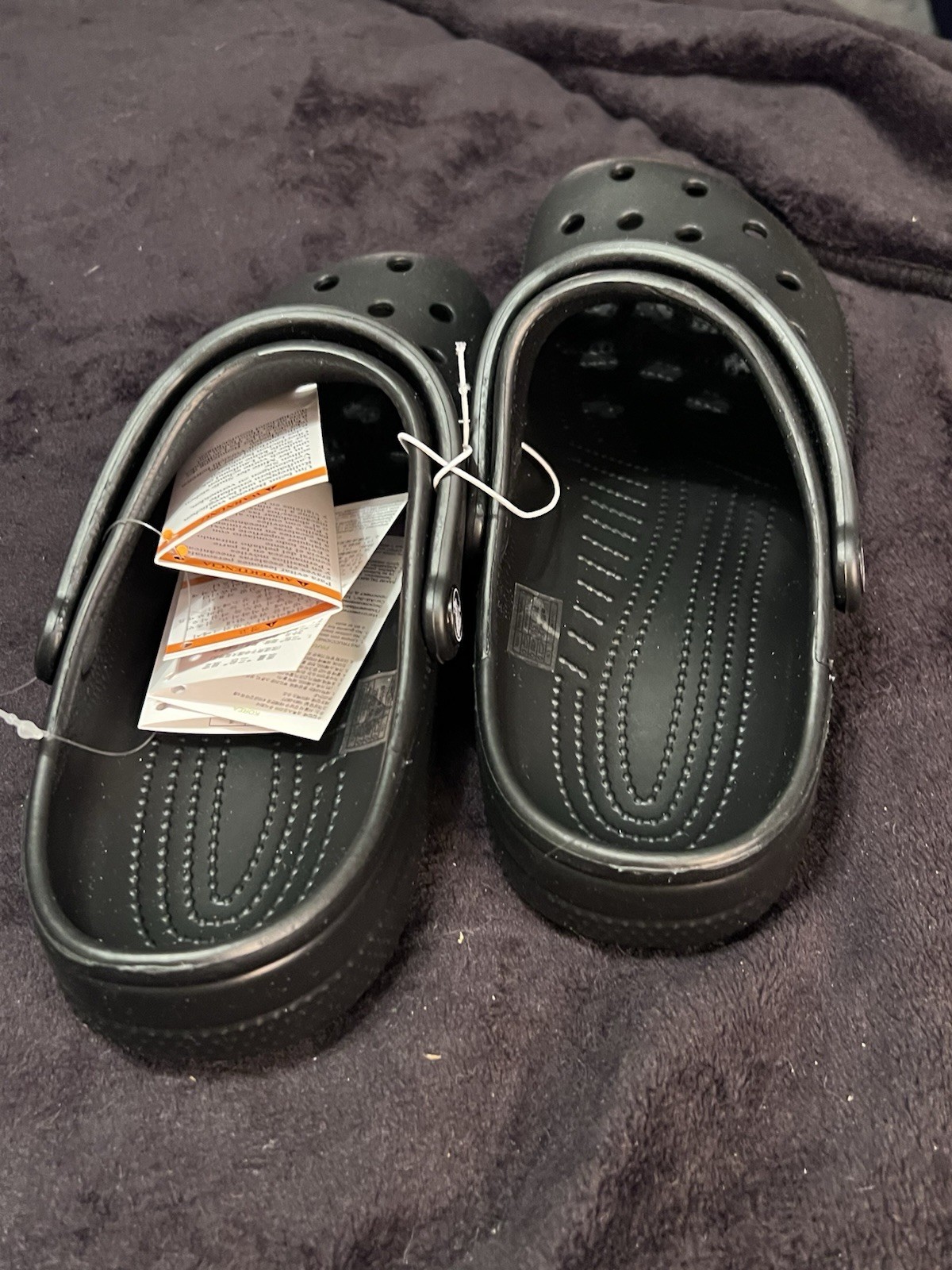 NEW Authentic Crocs Classic Black Clogs Men’s & Women’s Multiple Sizes