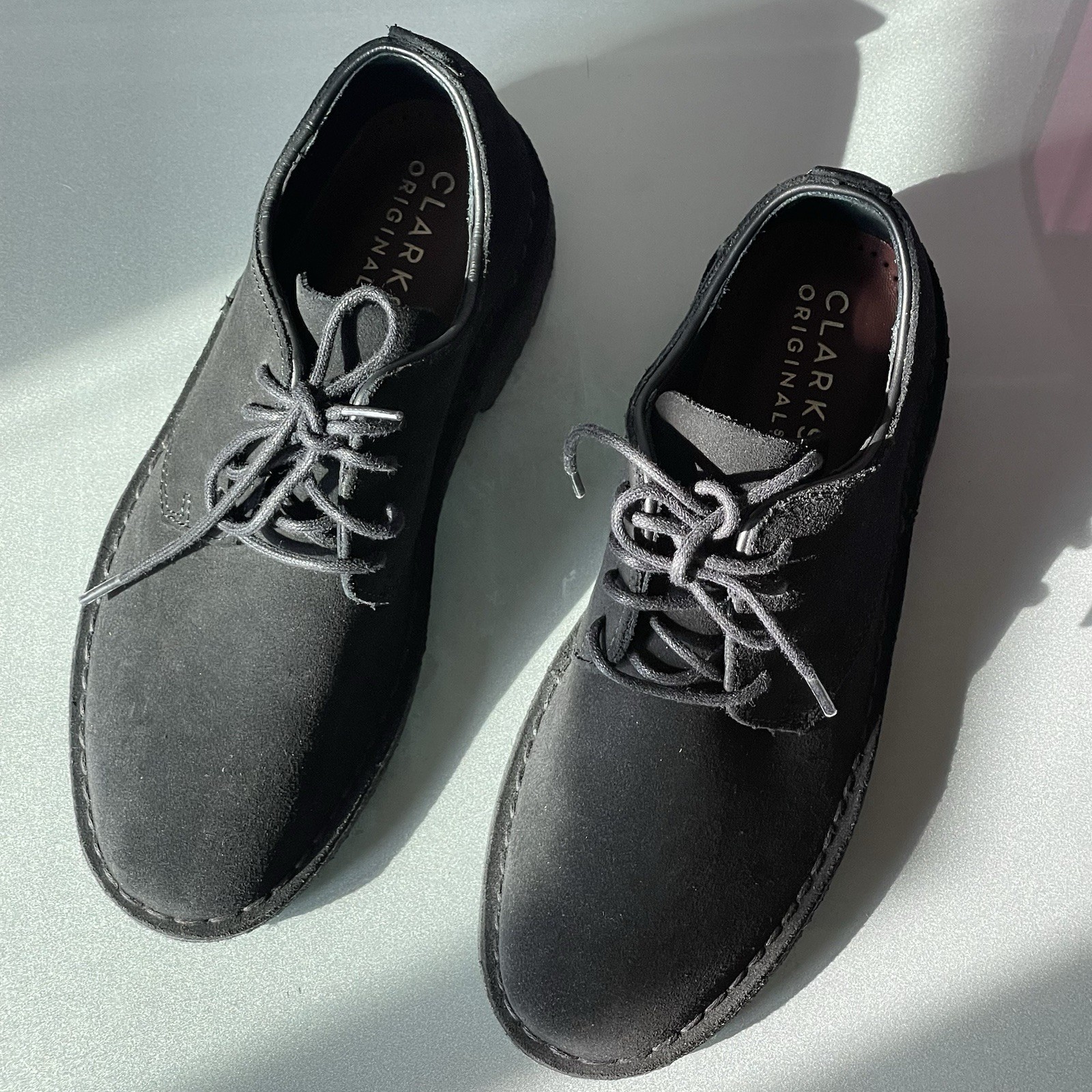 Clarks Desert London Black Suede Women’s Oxfords Shoes US 7.5 / UK 5 / EU 38