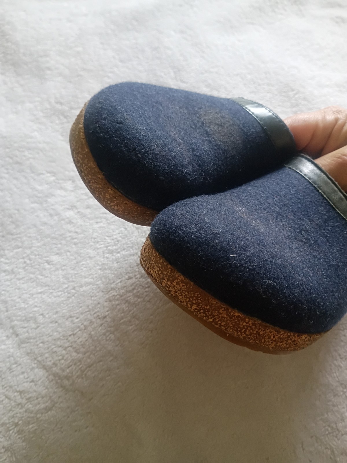Haflinger 39 Wool Clogs Blue