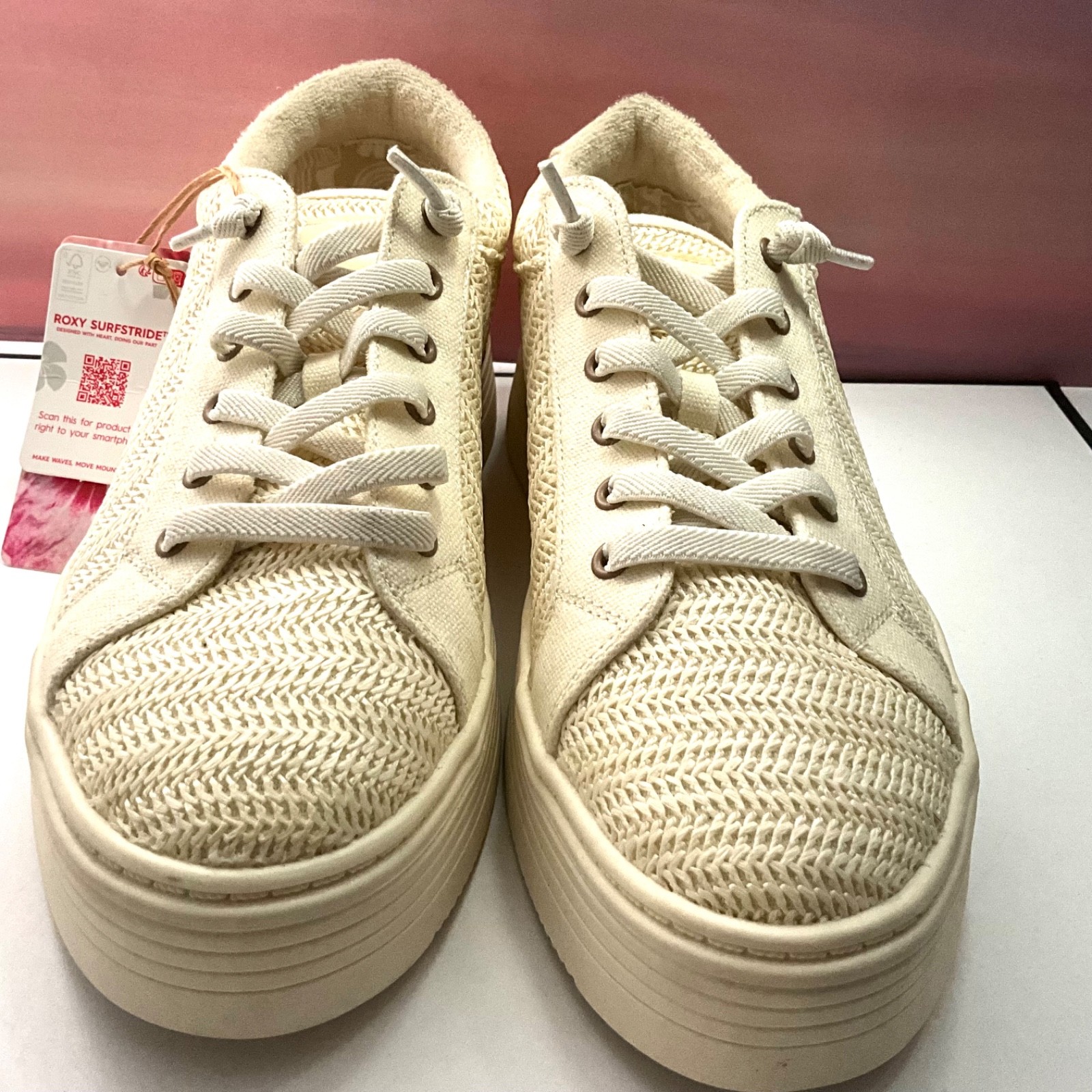 ROXY Platform Slip On Sneaker Sheiiahh US Women’s 10/Men’s 8.5/EUR 41, Tan. NWT