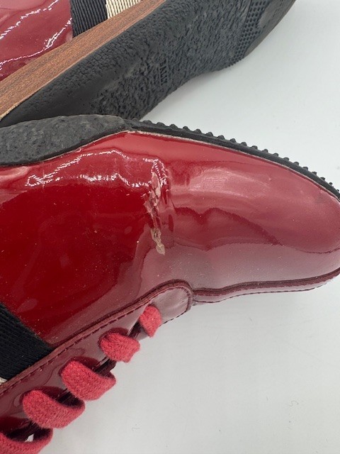 Bally Red Patent Leather Francisa Sneakers US 7.5 / EU 38