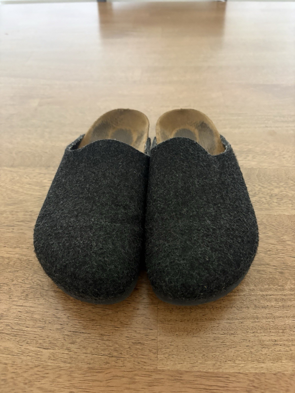 Birkenstock Amsterdam Felt Clogs Anthracite EU 39 Women’s 8 Men’s 6 Slippers