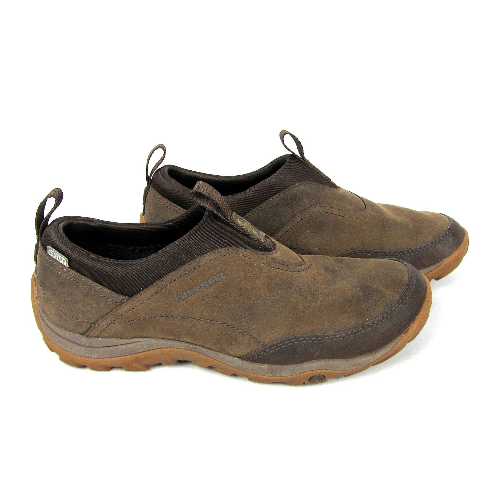 Merrell Bracken Womens Brown Insulated Nubuck Shoes Slip On Waterproof Sz 7 VGC