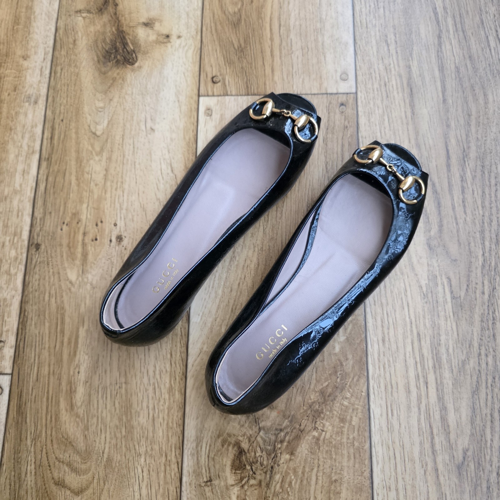 GUCCI HORSEBIT MICROGUCCISIMA BALLET FLATS SIZE 37 EU, 6.5 US, 4 UK